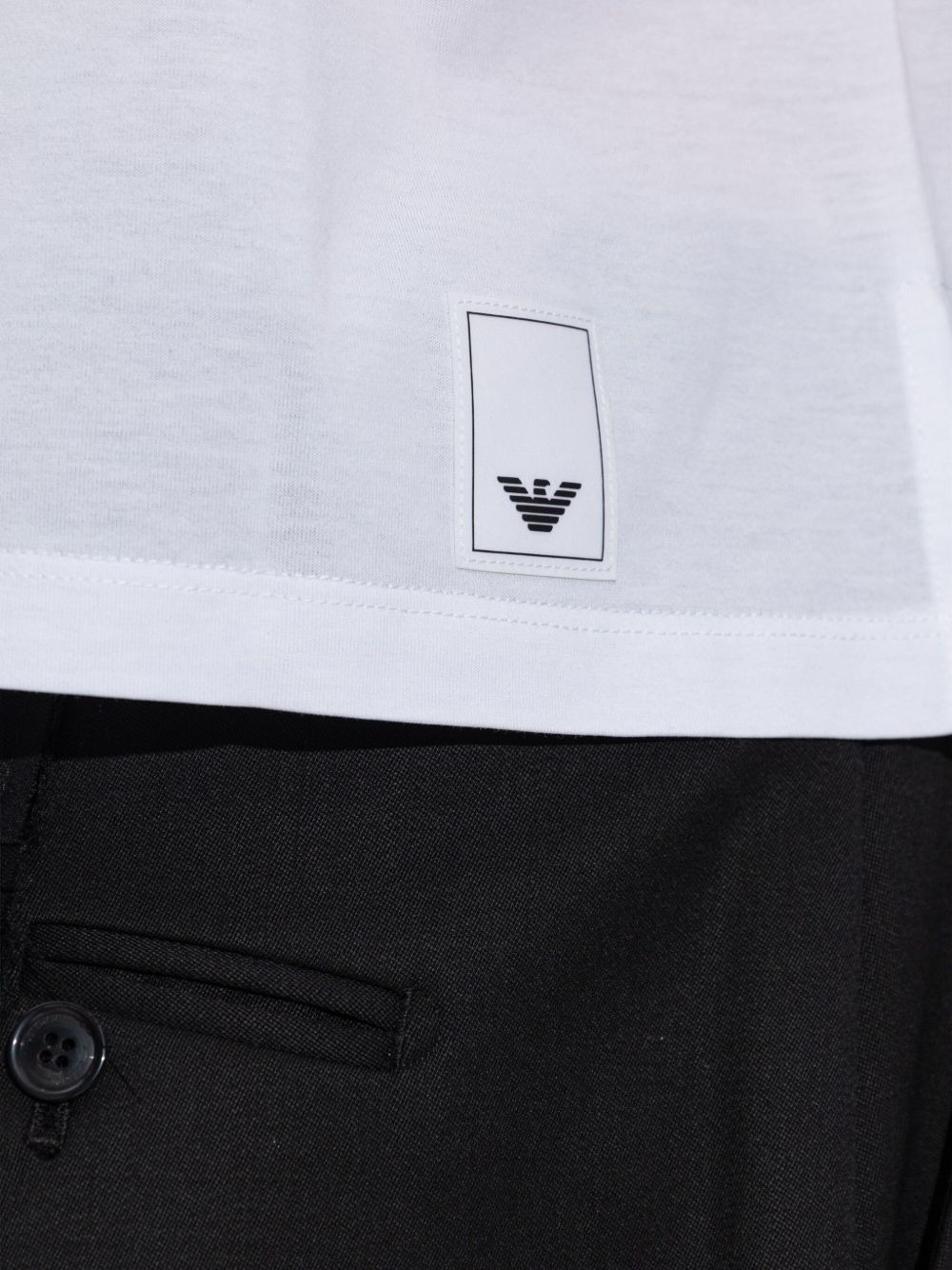logo-patch cotton T-shirt - 5