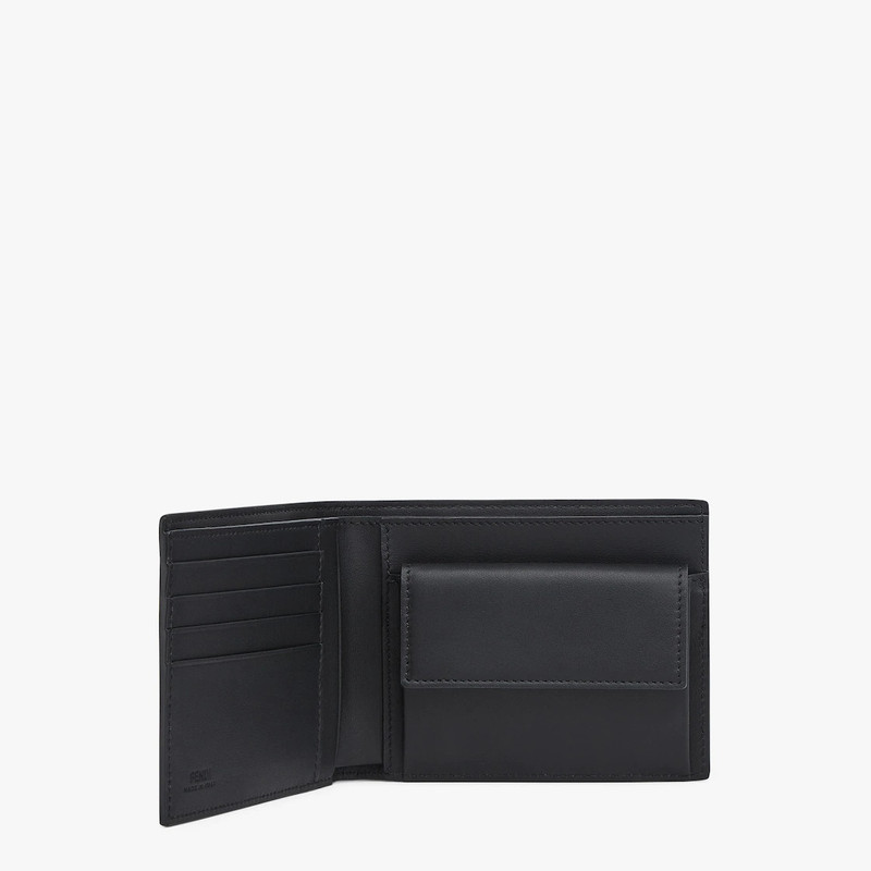 FENDI Bi-fold wallet featuring four card slots, a pocket for bills and a practical coin compartment closed outlook