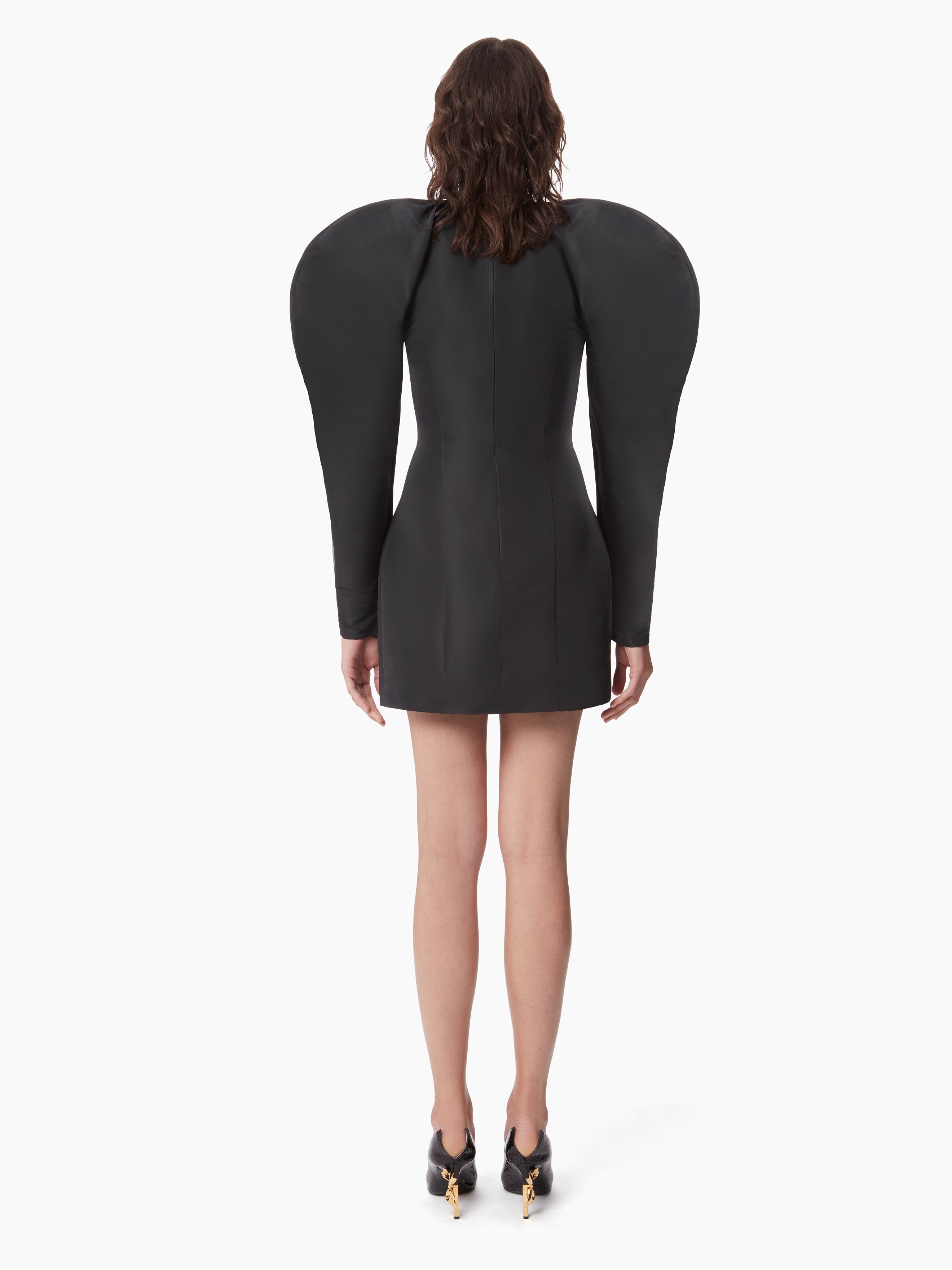 MINI DRESS WITH LONG COCOON SLEEVES - 4