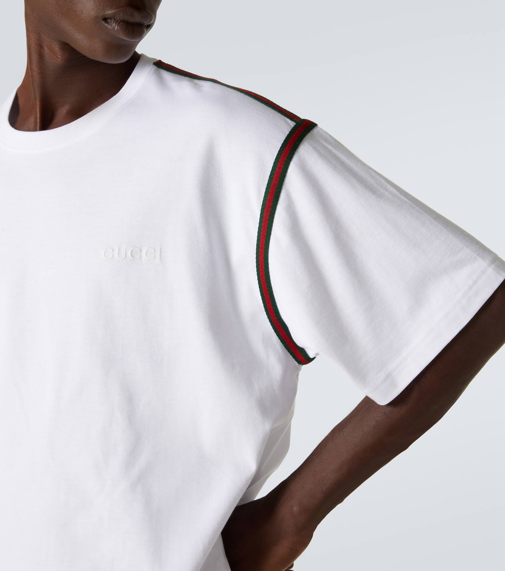 Embroidered cotton jersey T-shirt - 5