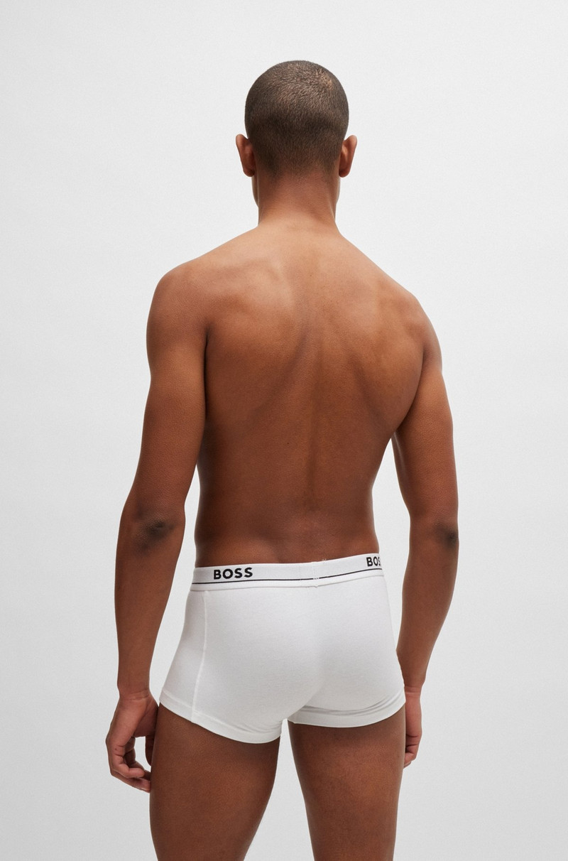 BOSS THREE-PACK OF STRETCH-COTTON TRUNKS WITH LOGO WAISTBANDS outlook