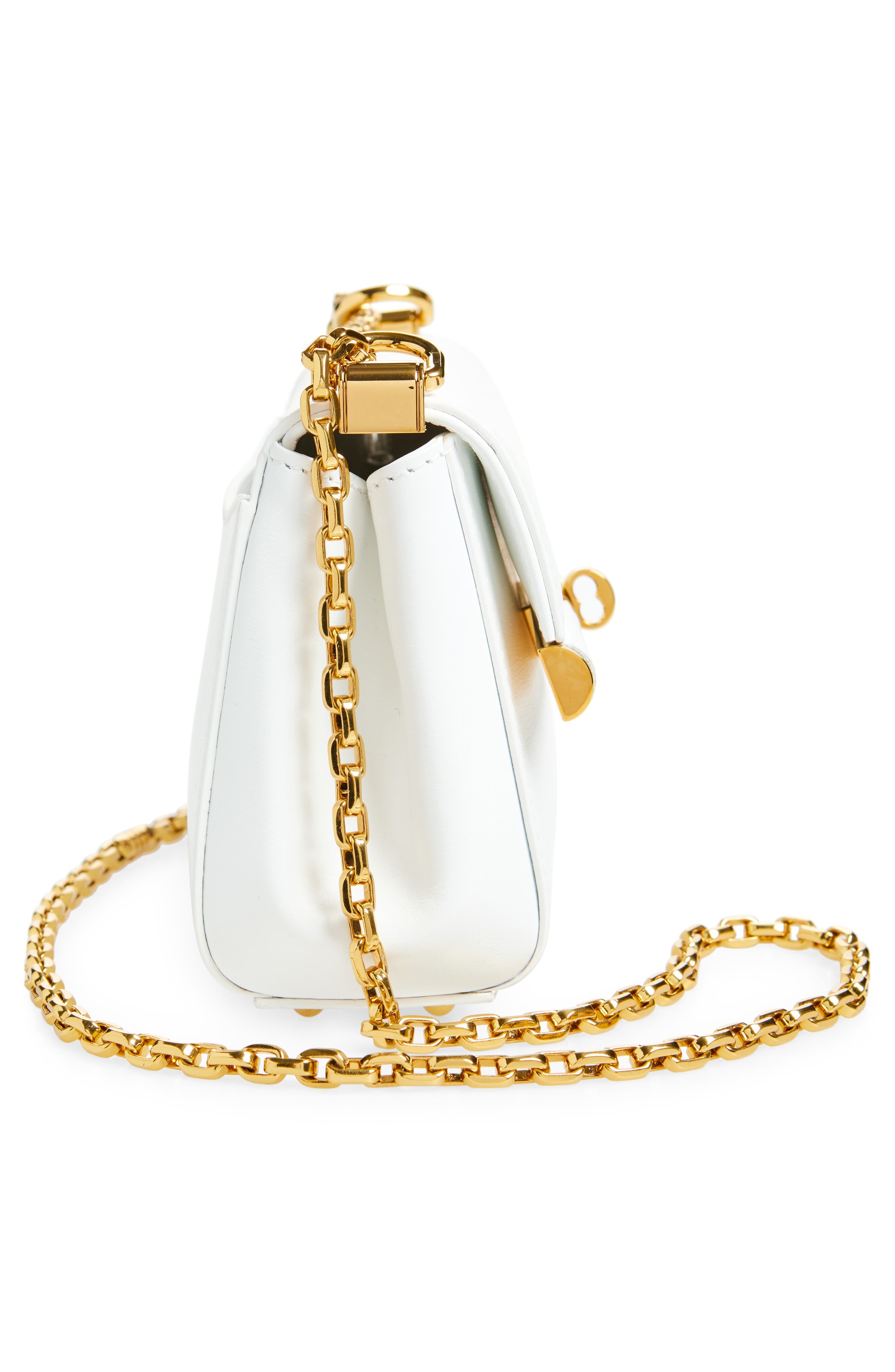 Dolce&Gabbana Marlene Chain Strap Shoulder Bag in Bianco Ottico at Nordstrom - 6