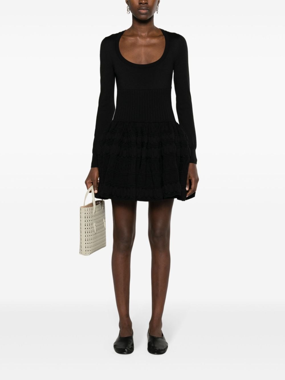 Crinoline-design knitted minidress - 2