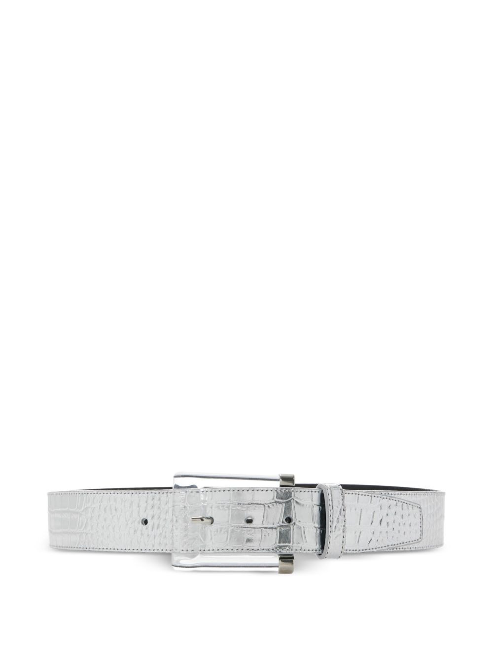 crocodile-effect buckle belt - 1