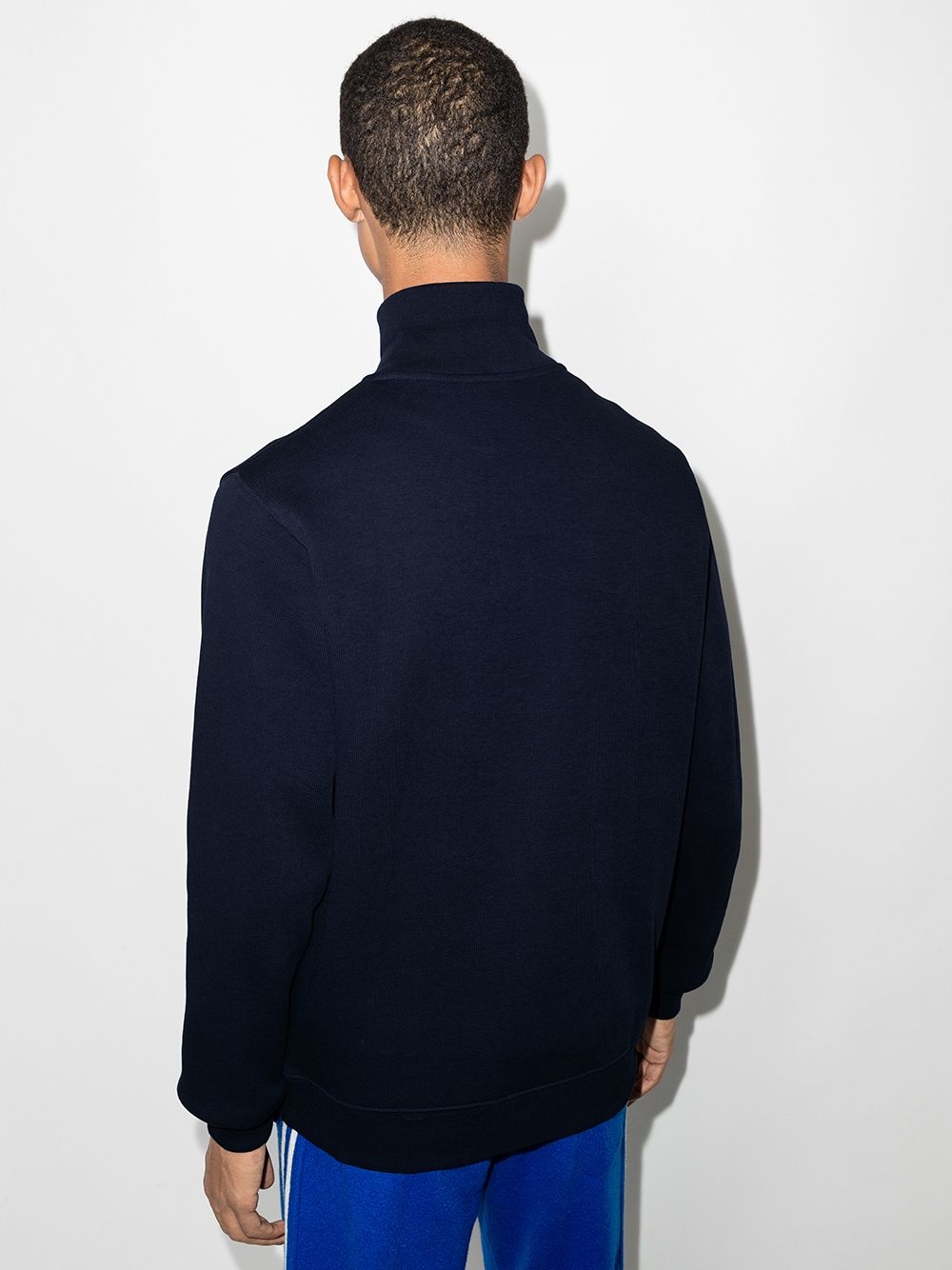logo-embroidered high-neck sweatshirt - 3