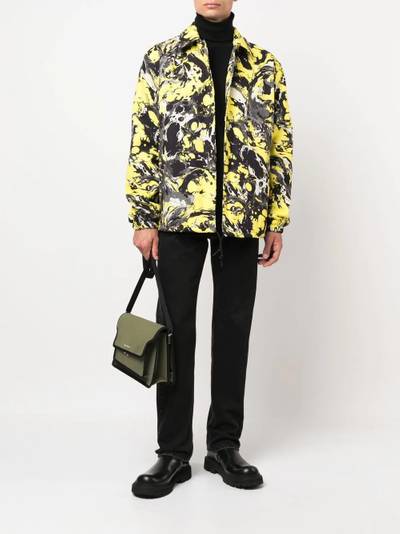 MSGM marble-print shirt jacket outlook