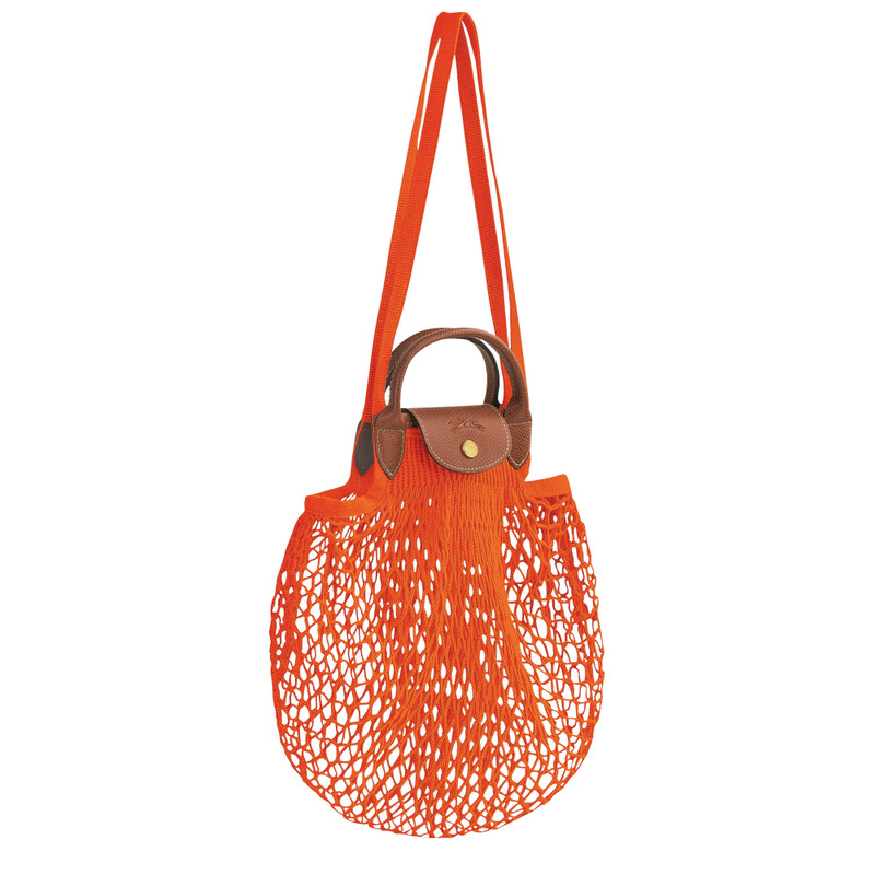 Longchamp Le Pliage Filet L Mesh bag Orange - Canvas outlook