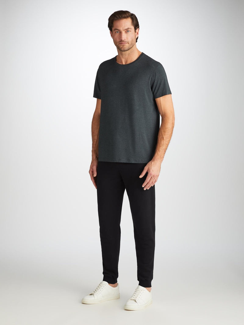 Derek Rose Men's Sweatpants Quinn Cotton Modal Black outlook
