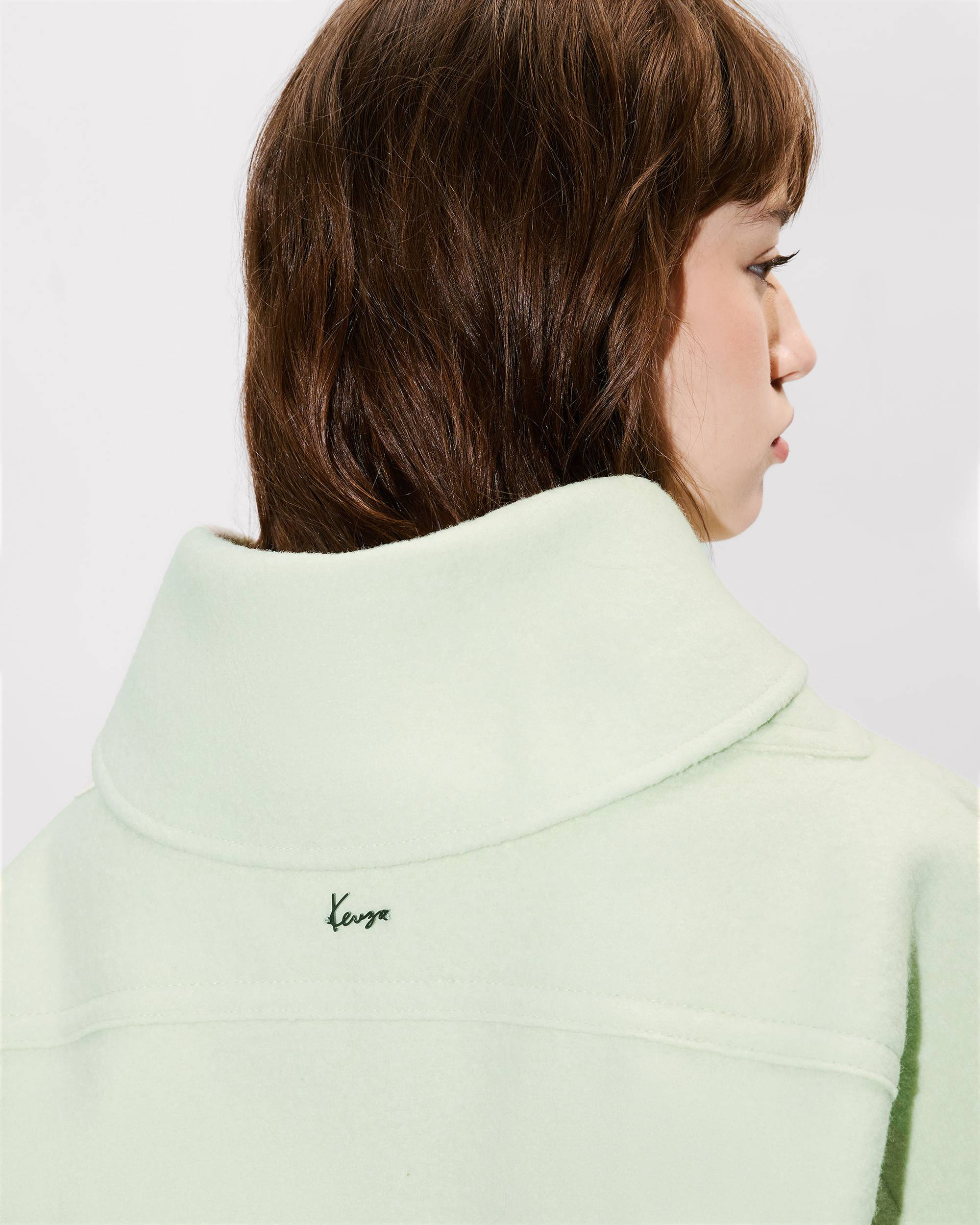 Boxy cropped vareuse in virgin wool - 7