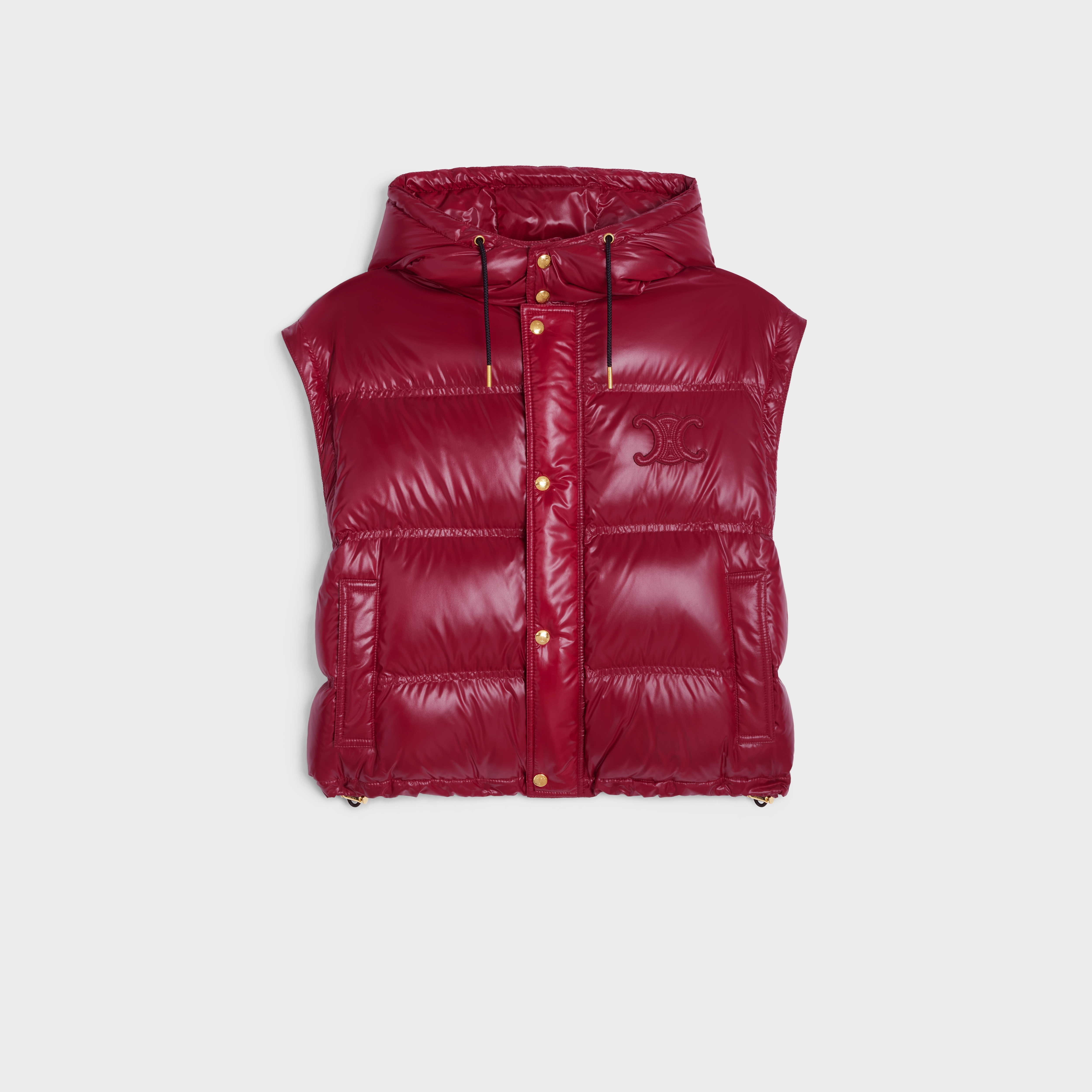 Cropped Triomphe down jacket in lightweight Nylon - 4