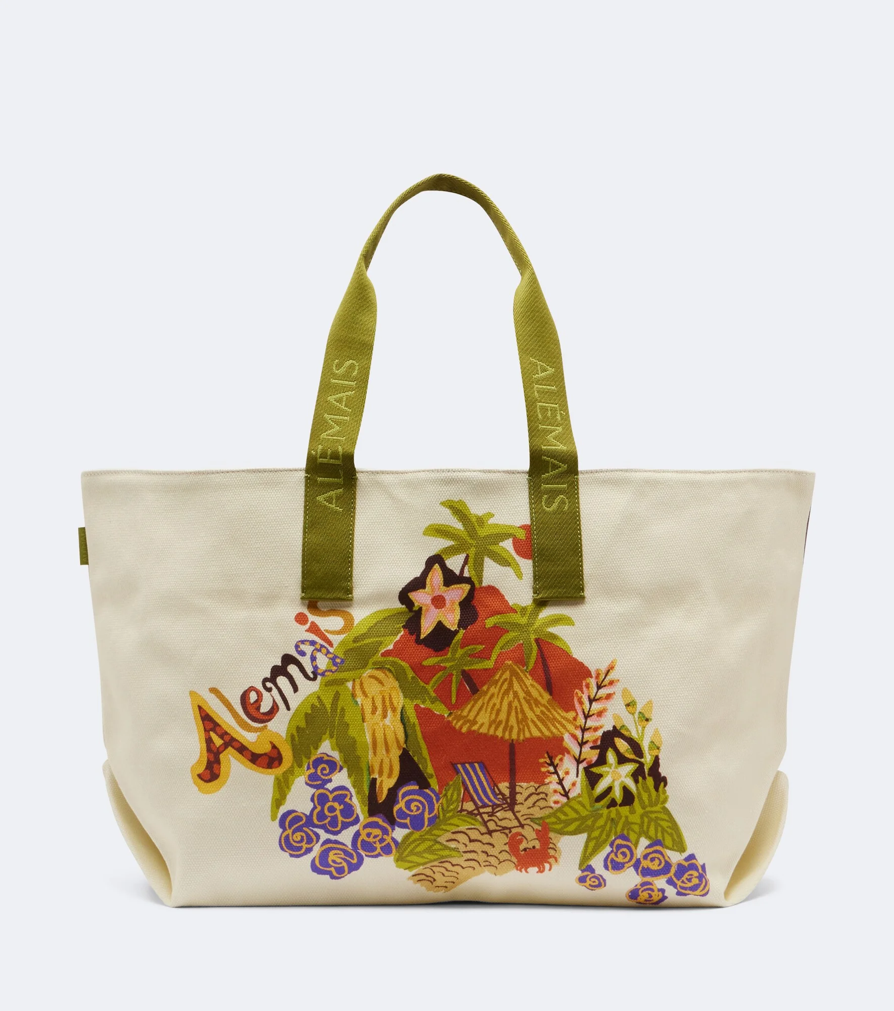 Island Cove printed cotton canvas tote bag - 1