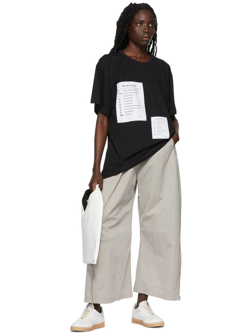 MM6 Maison Margiela White Faux-Leather Small Triangle Tote outlook