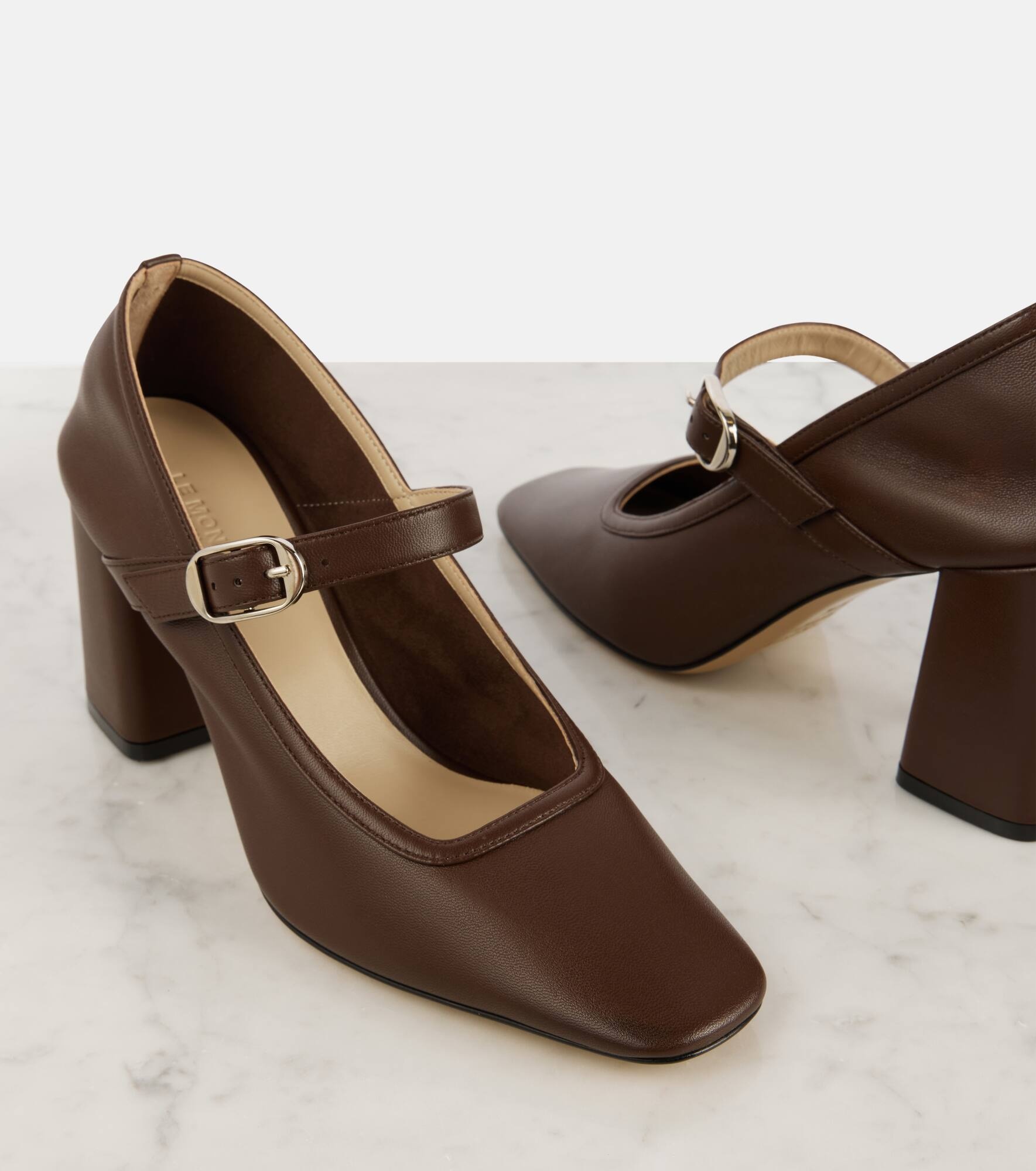 80 leather Mary Jane pumps - 6