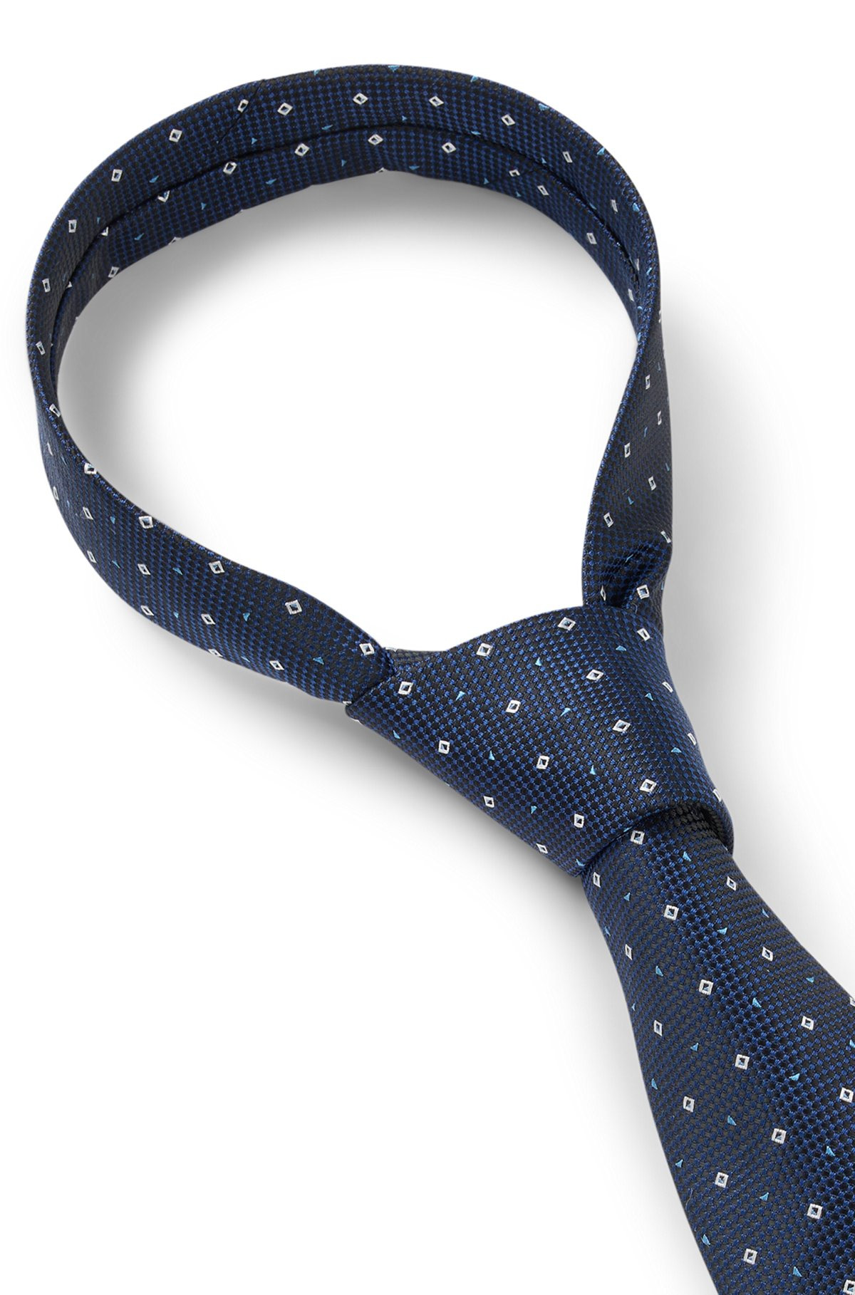 SILK-BLEND TIE WITH JACQUARD-WOVEN PATTERN - 6