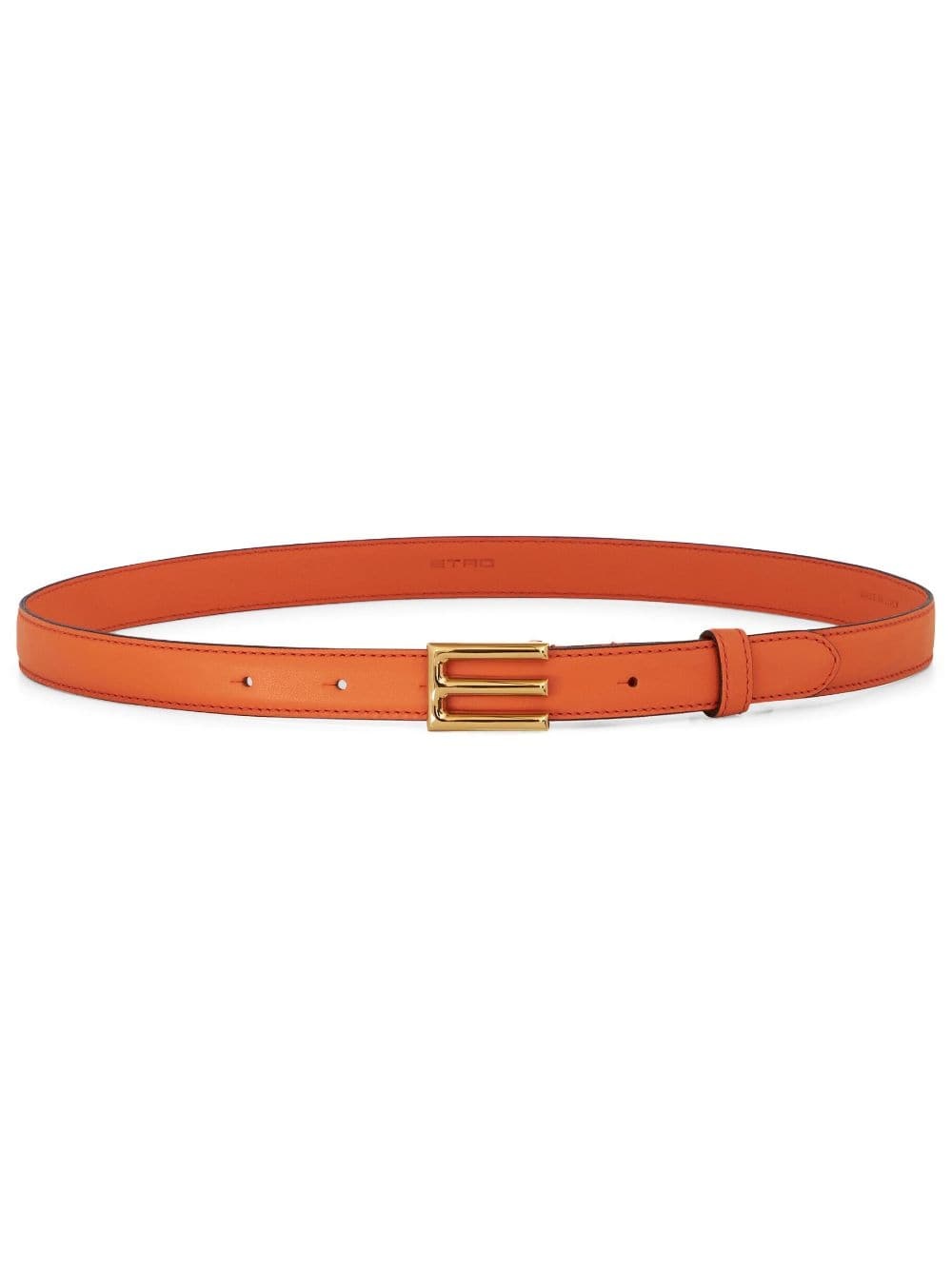 logo-buckle leather belt - 1