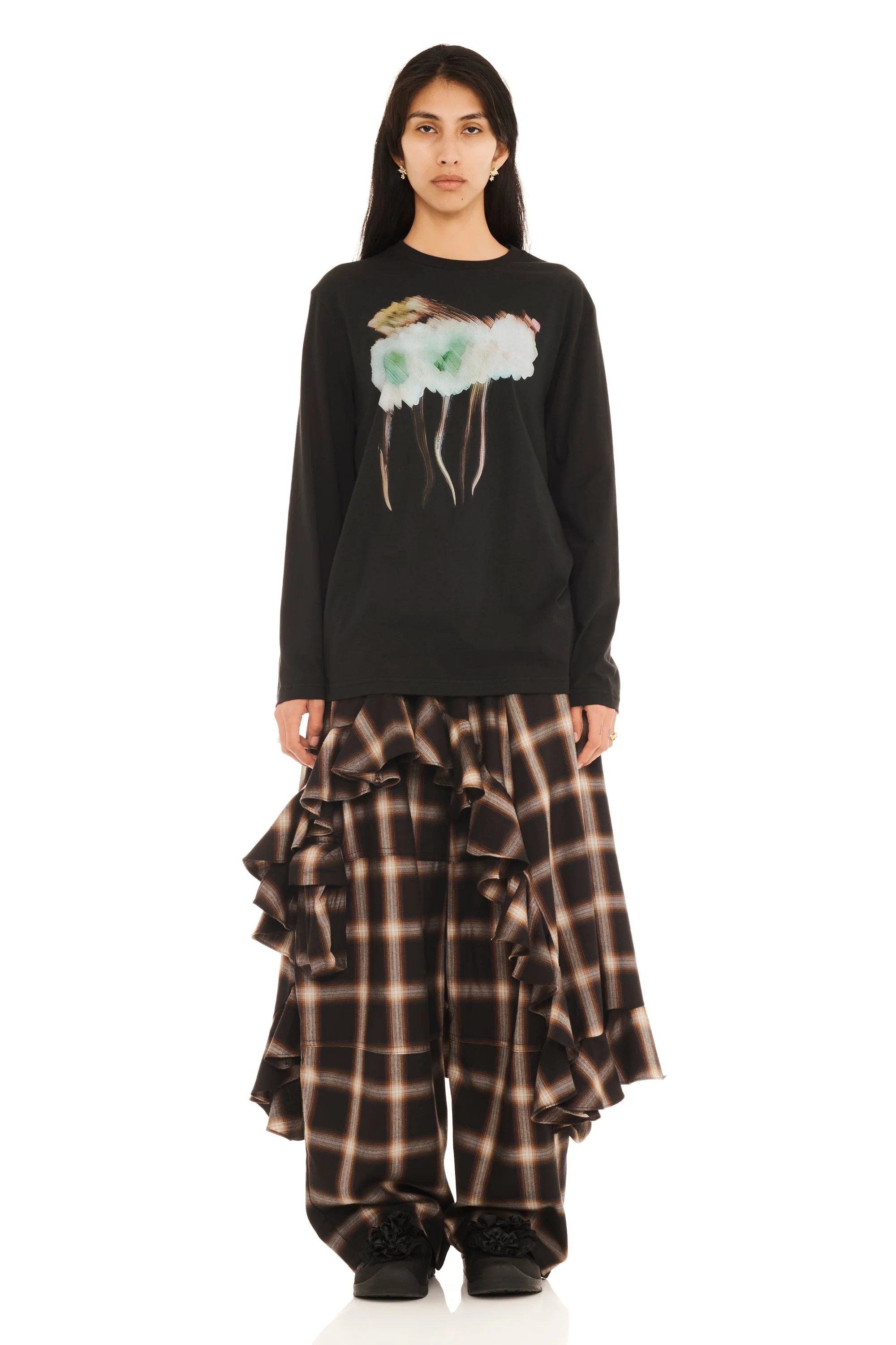 HOLLOW BLOSSOM L/S GRAPHIC TEE - 1