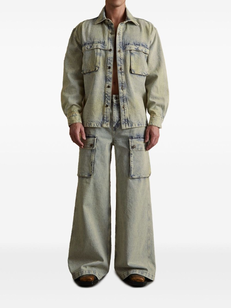 GUESS USA bleached-effect denim jacket outlook