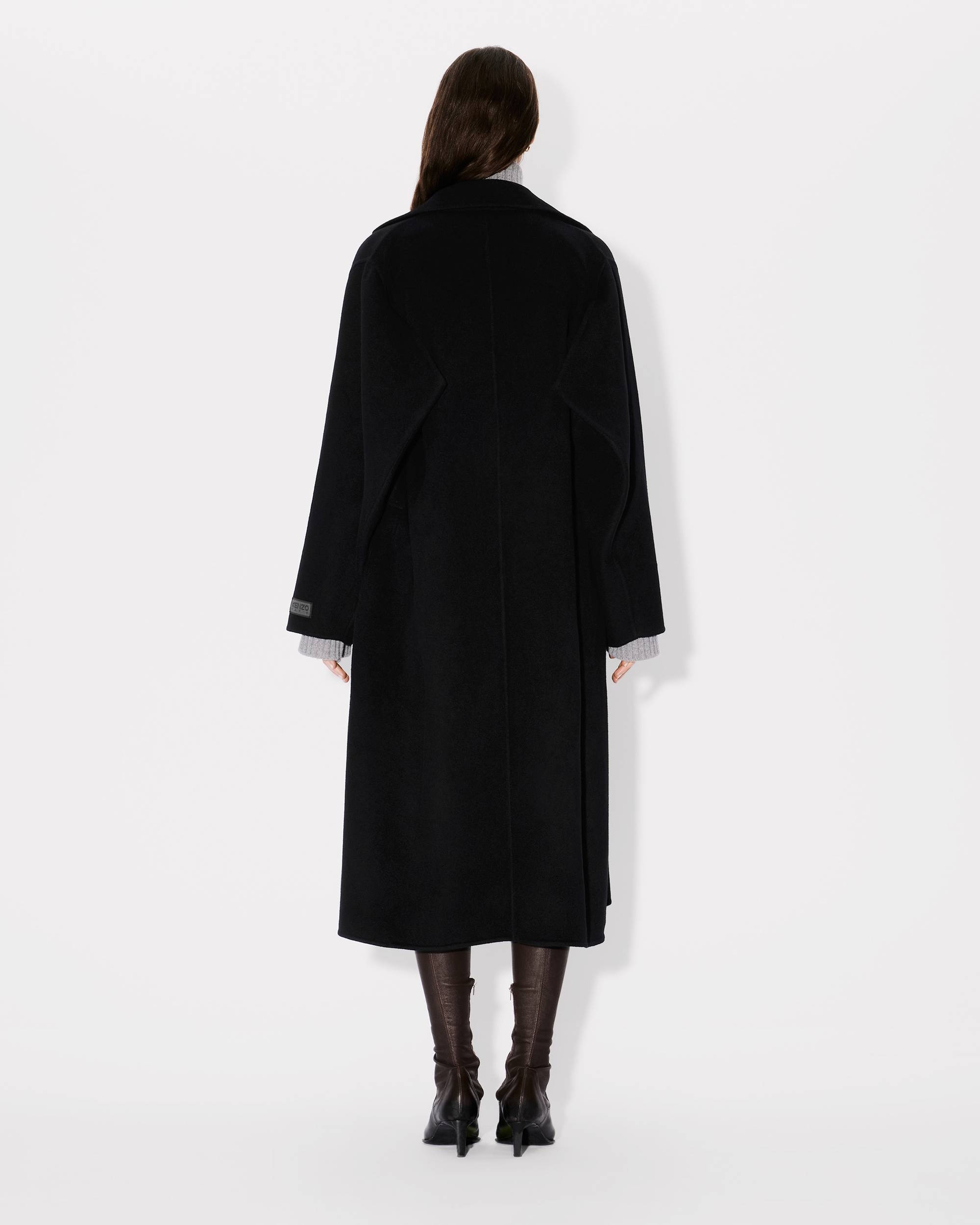 Long belted coat in wool and cashmere - 4