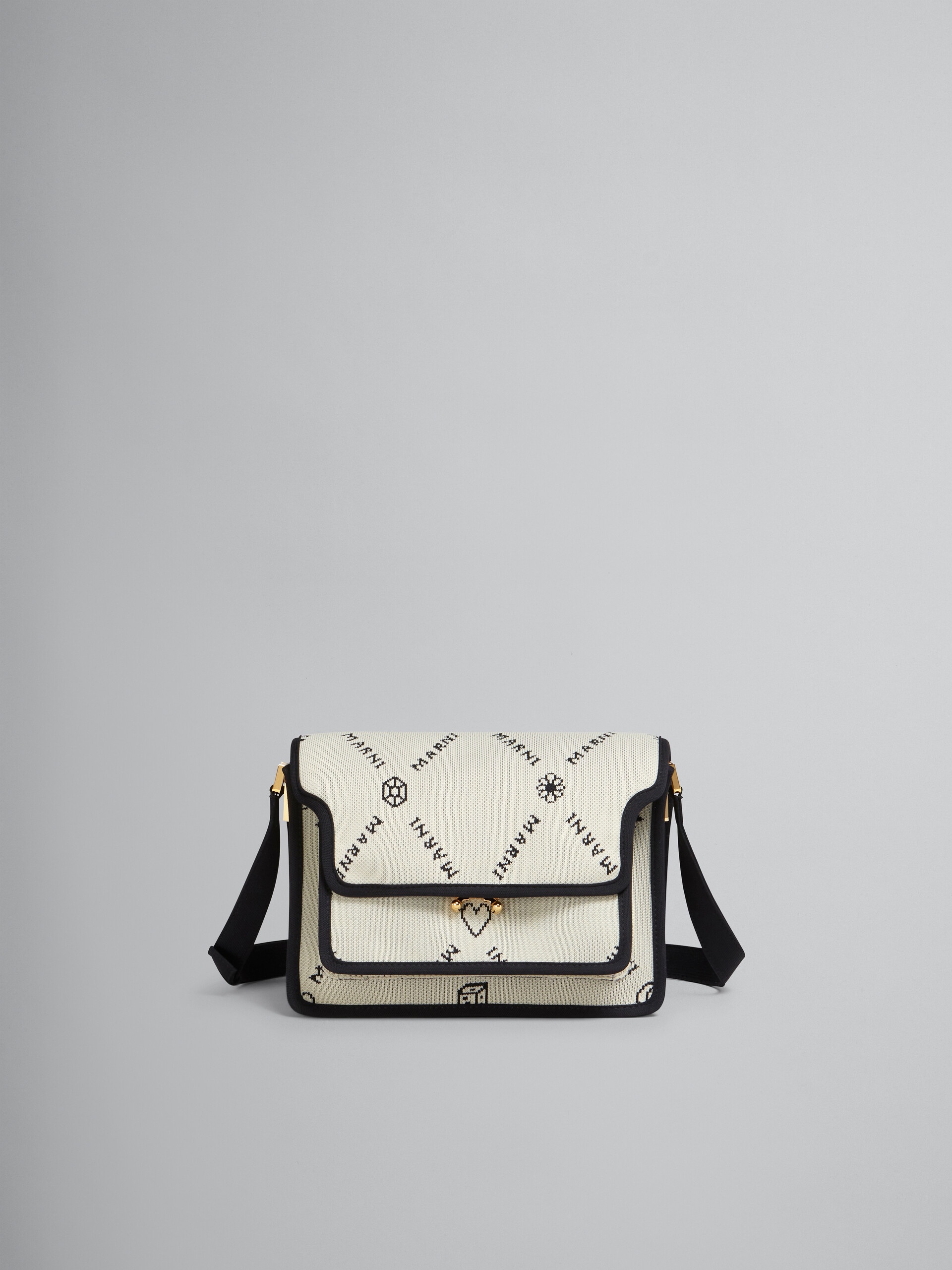TRUNK SOFT MEDIUM BAG IN WHITE MARNIGRAM JACQUARD - 1