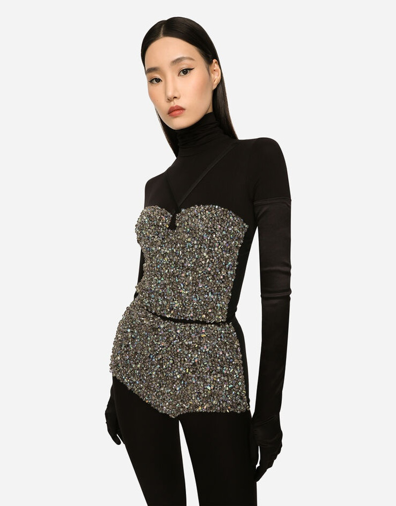 Corset top with rhinestone embellishment 4