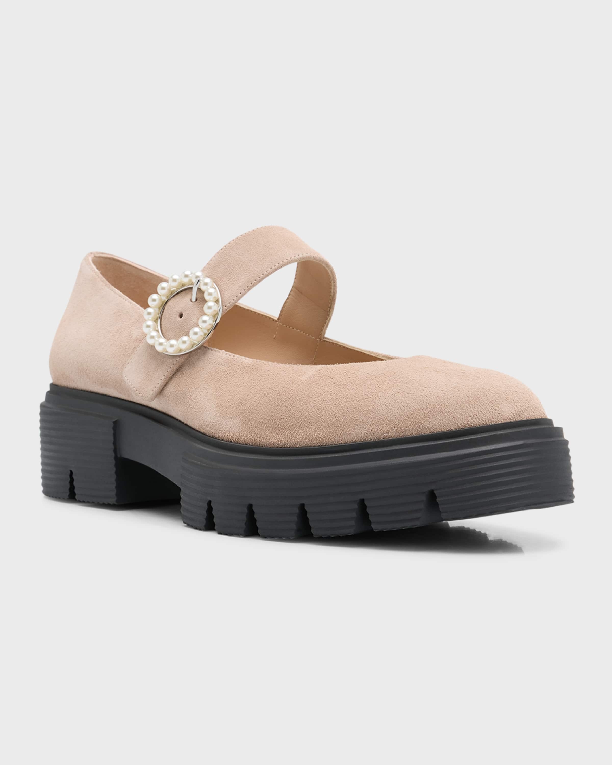 Nolita Suede Pearly Mary Jane Loafers - 3