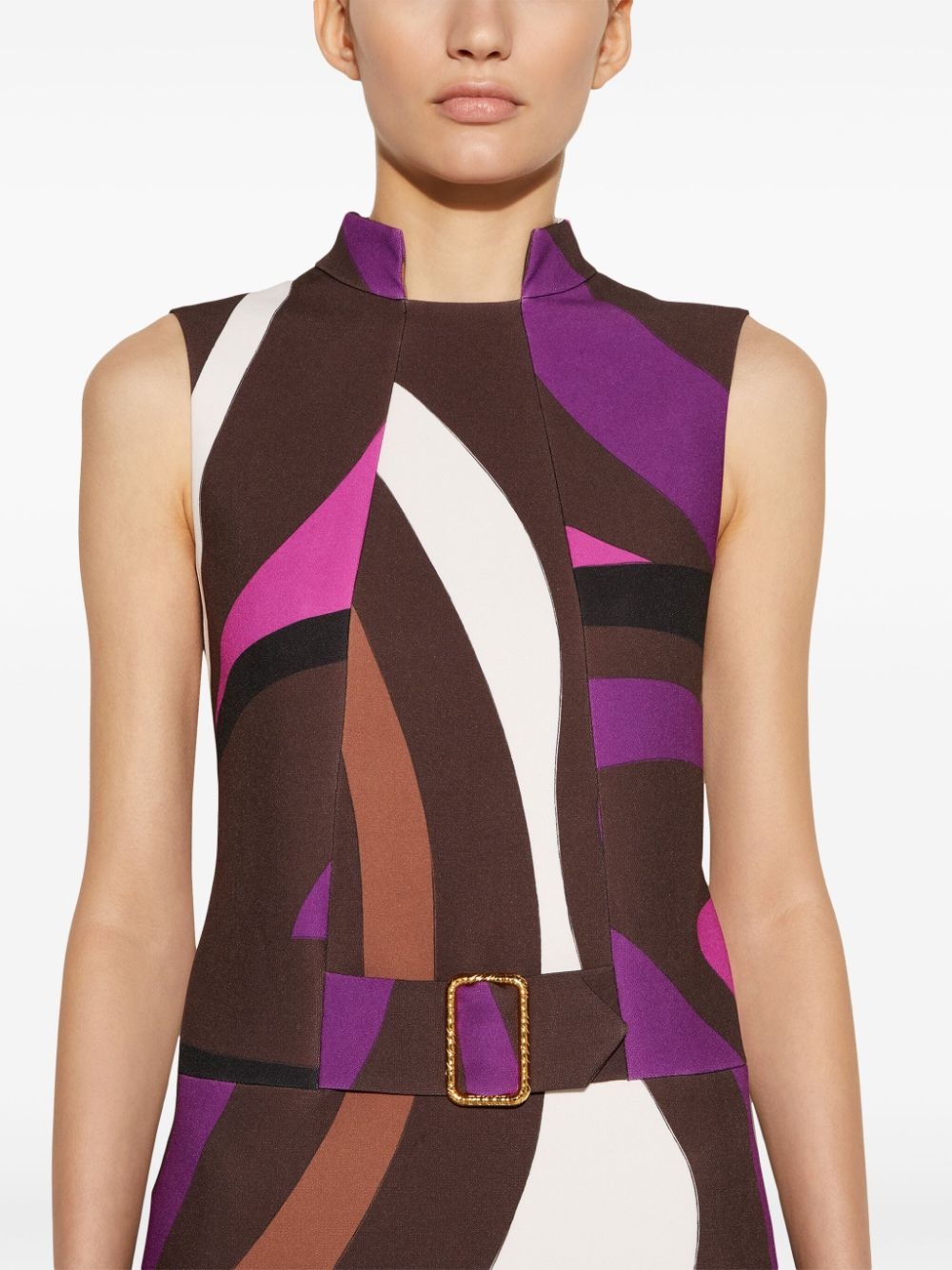 Marmo-print mini dress - 5
