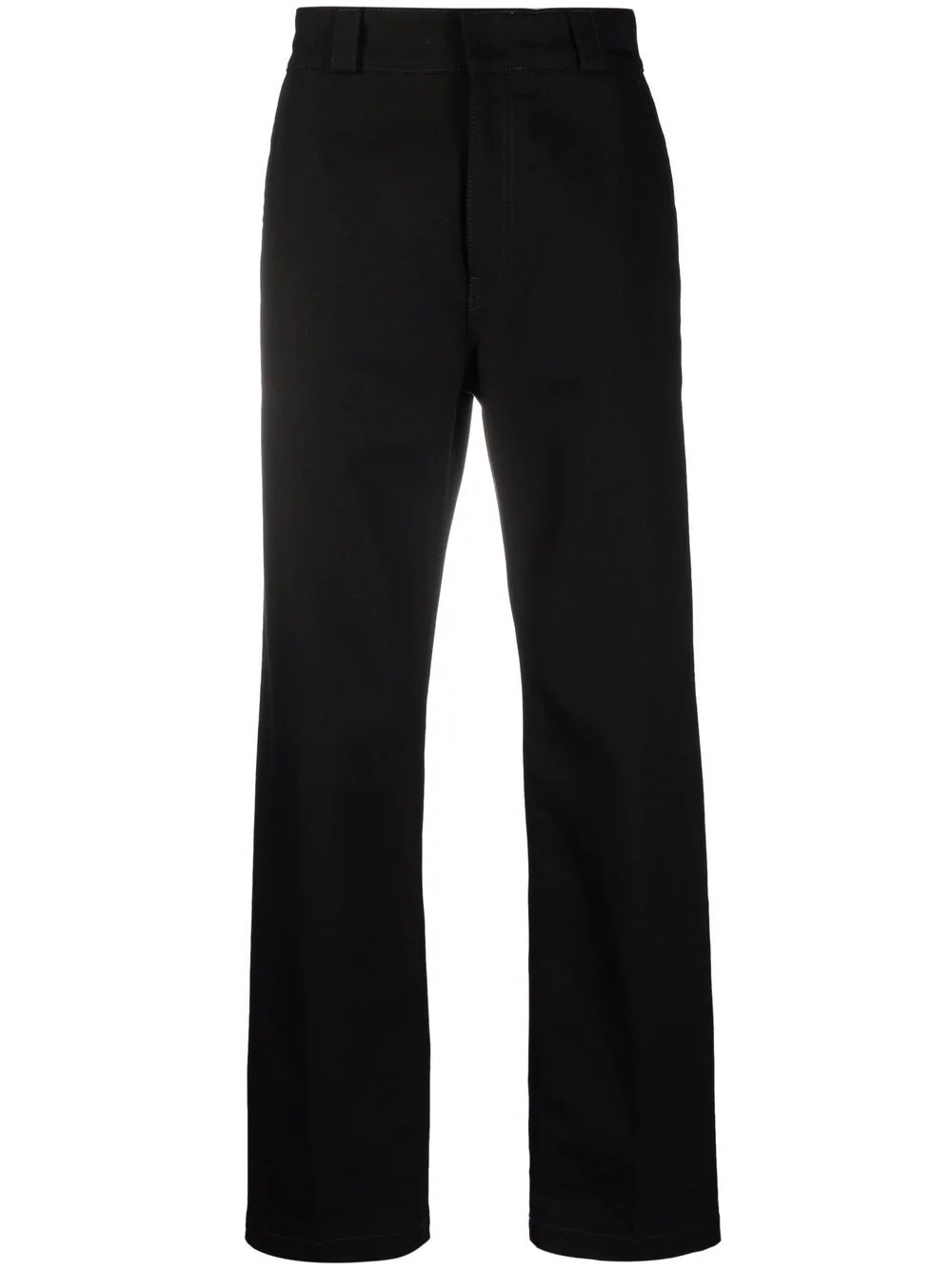 contrast-stitch straight-leg trousers - 1