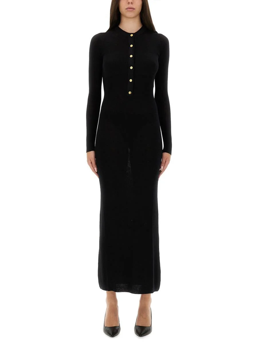 Versace Wool Dress With Buttons - 1