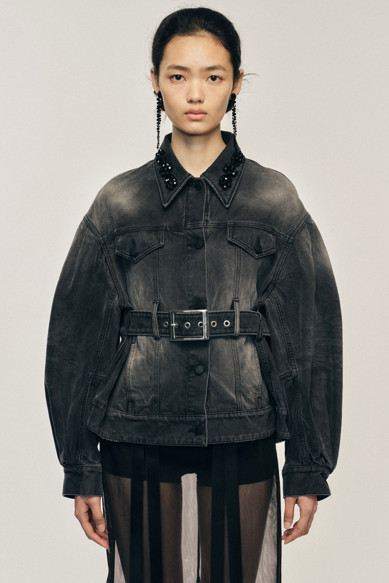 Embellished Sculpted Belt Detail Jacket 1