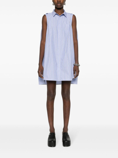 sacai sleeveless striped cotton dress outlook