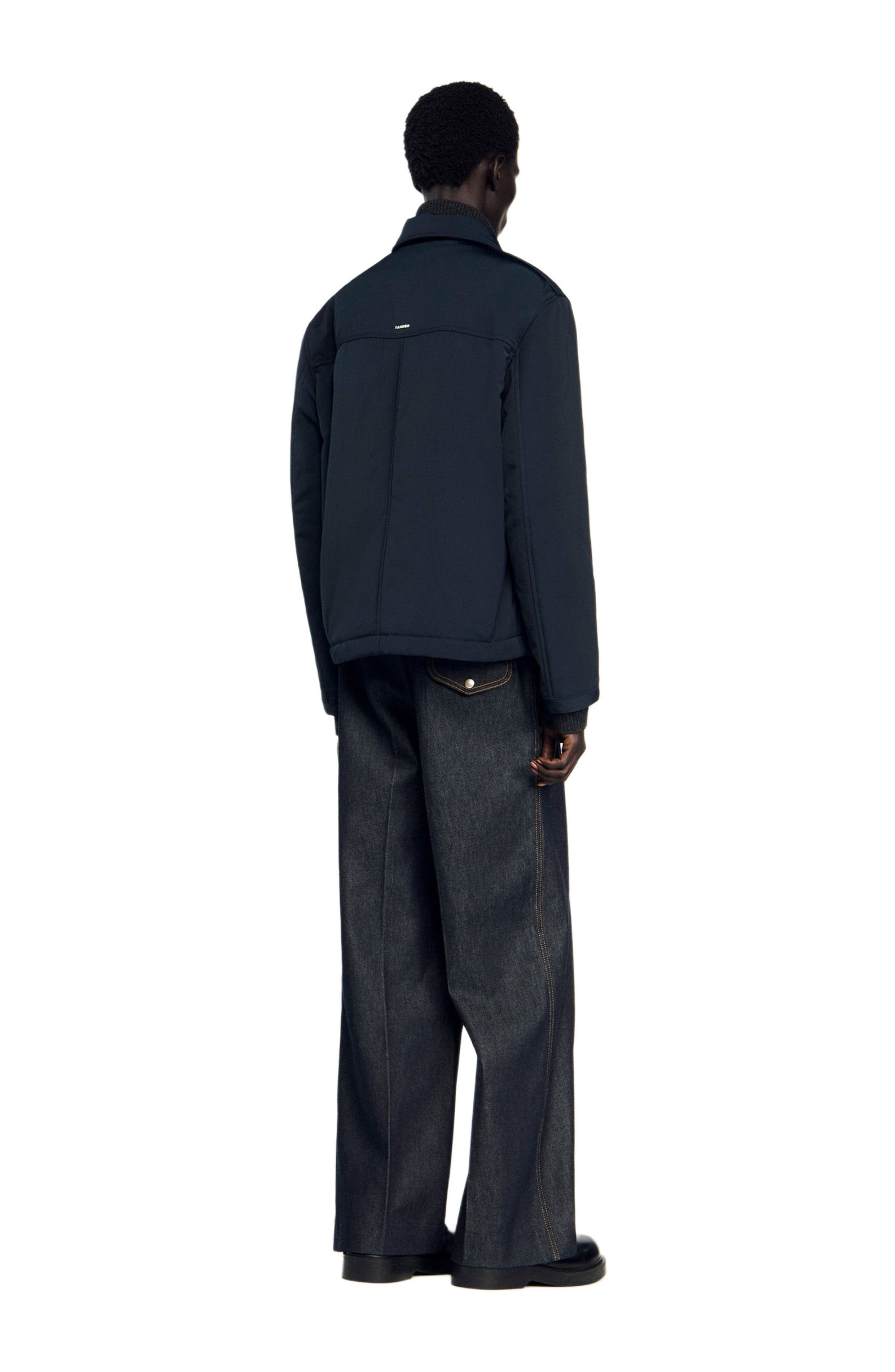SANDRO Quilted zip jacket in Navy Blue at Nordstrom - 3