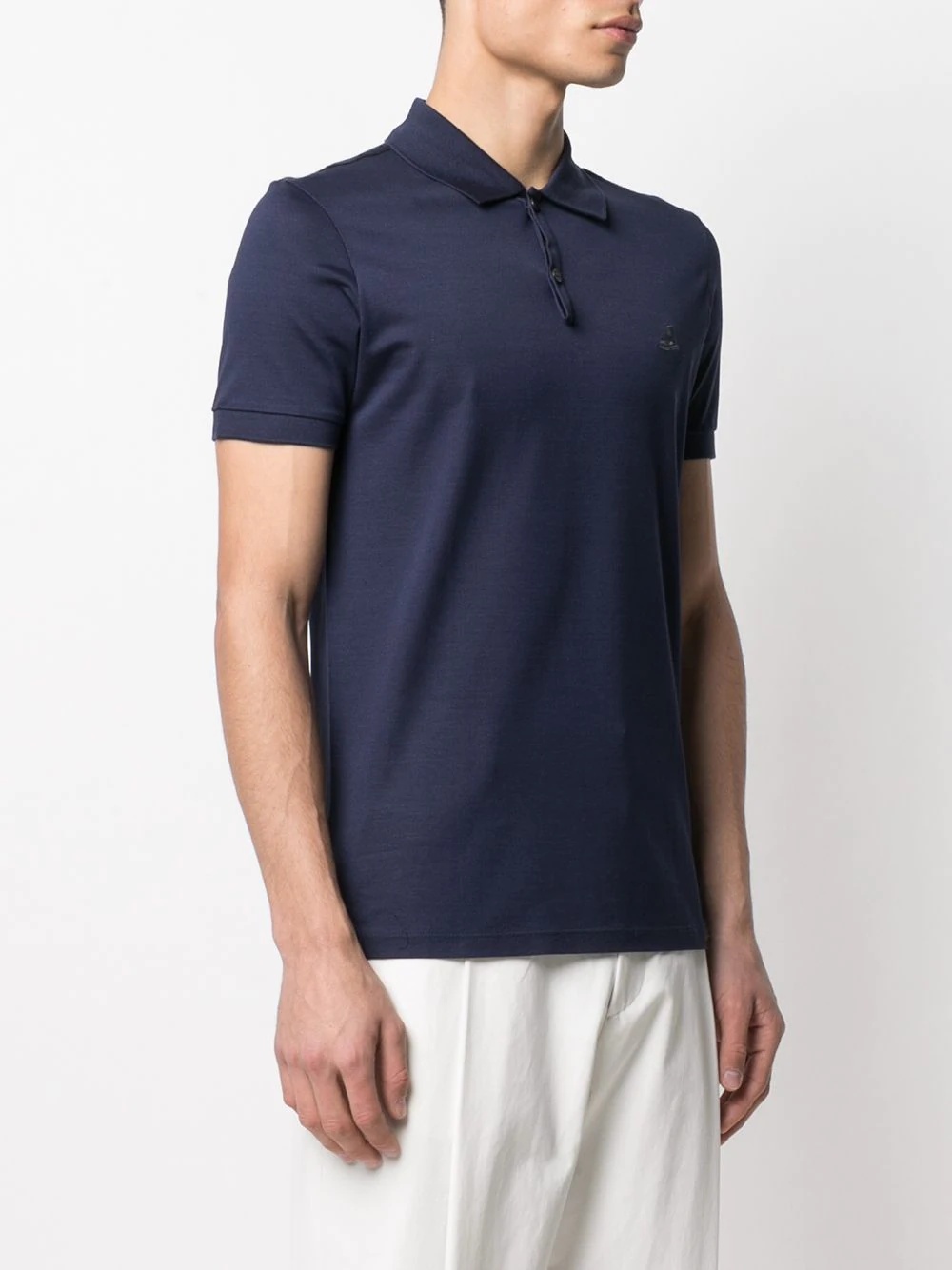 embroidered-logo polo shirt - 3