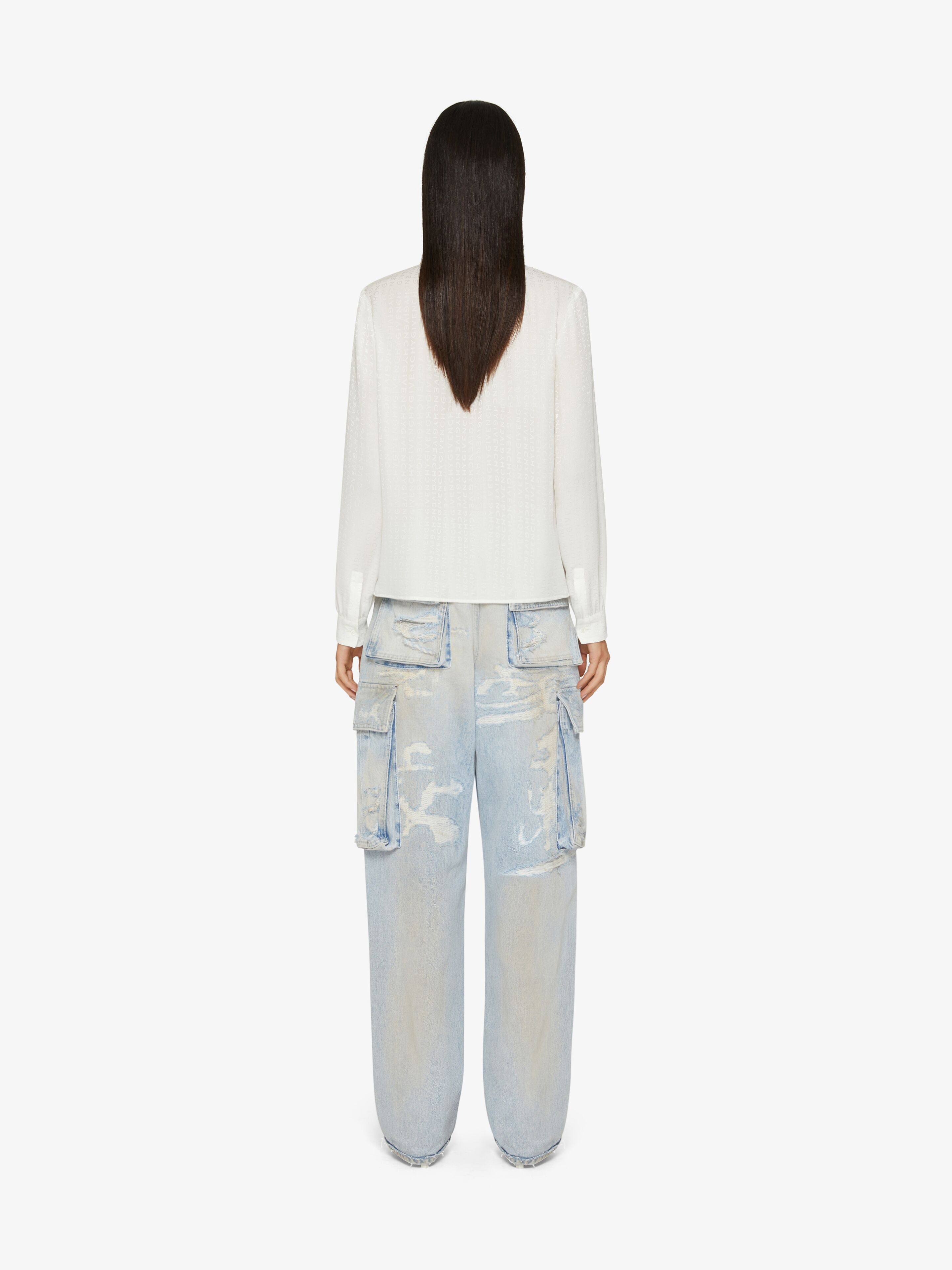 BLOUSE IN GIVENCHY SILK WITH LAVALLIERE - 4