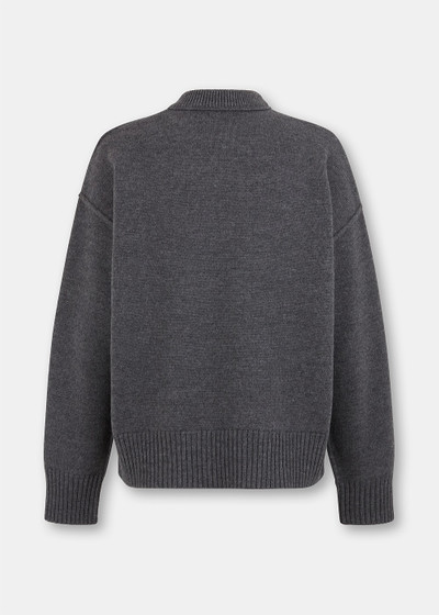 AMI Paris Heather Grey Ami de Coeur Sweater outlook