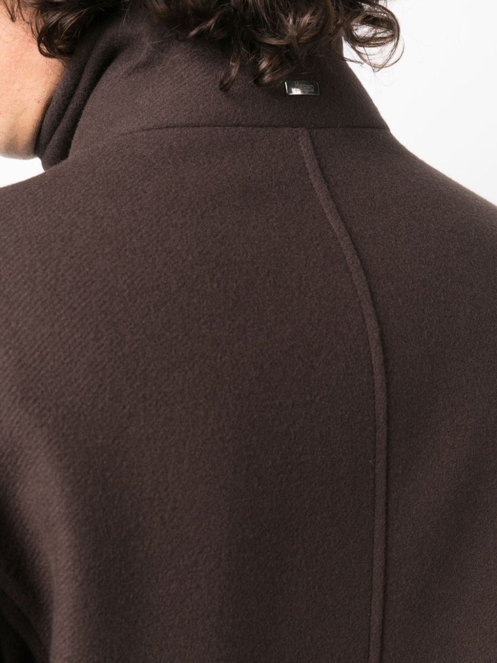 single-breasted wool coat - 5