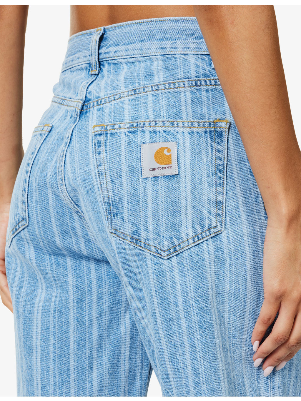 Rylan Striped Denim Shorts - 5
