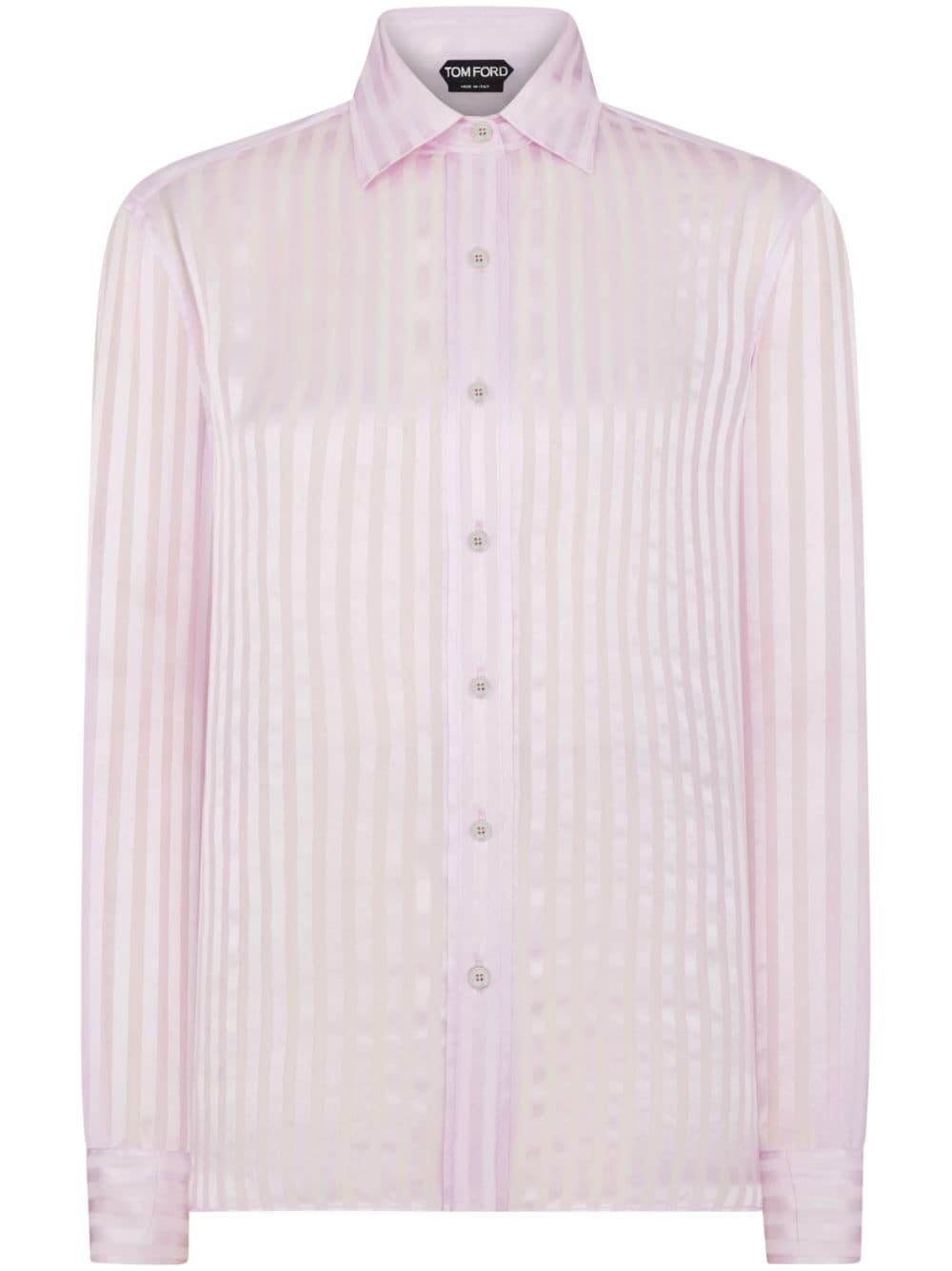 striped silk shirt - 1