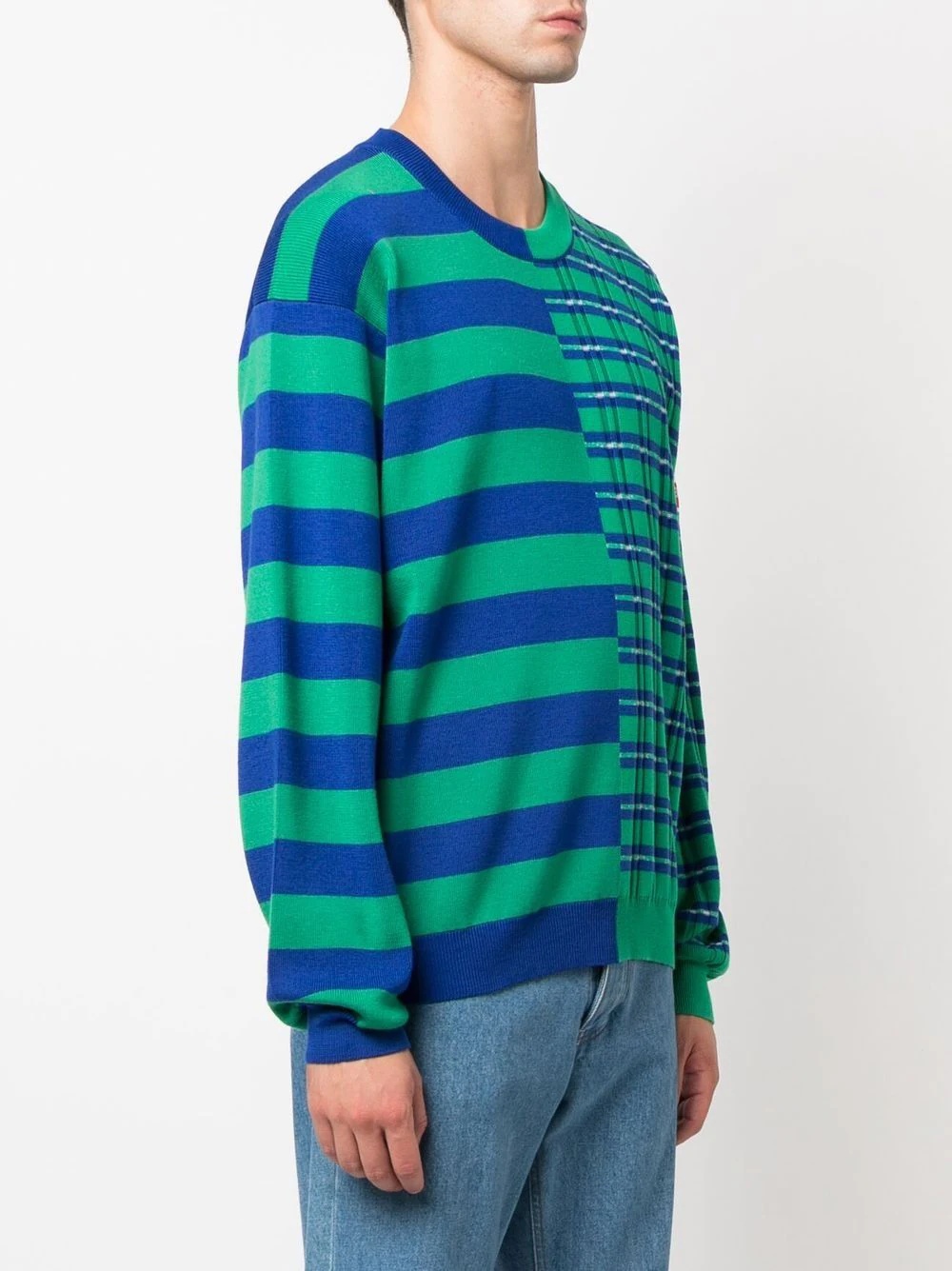 mixed-stripe pattern jumper - 3