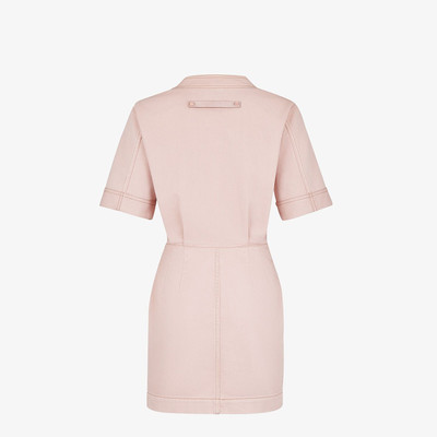 FENDI Pink denim dress outlook