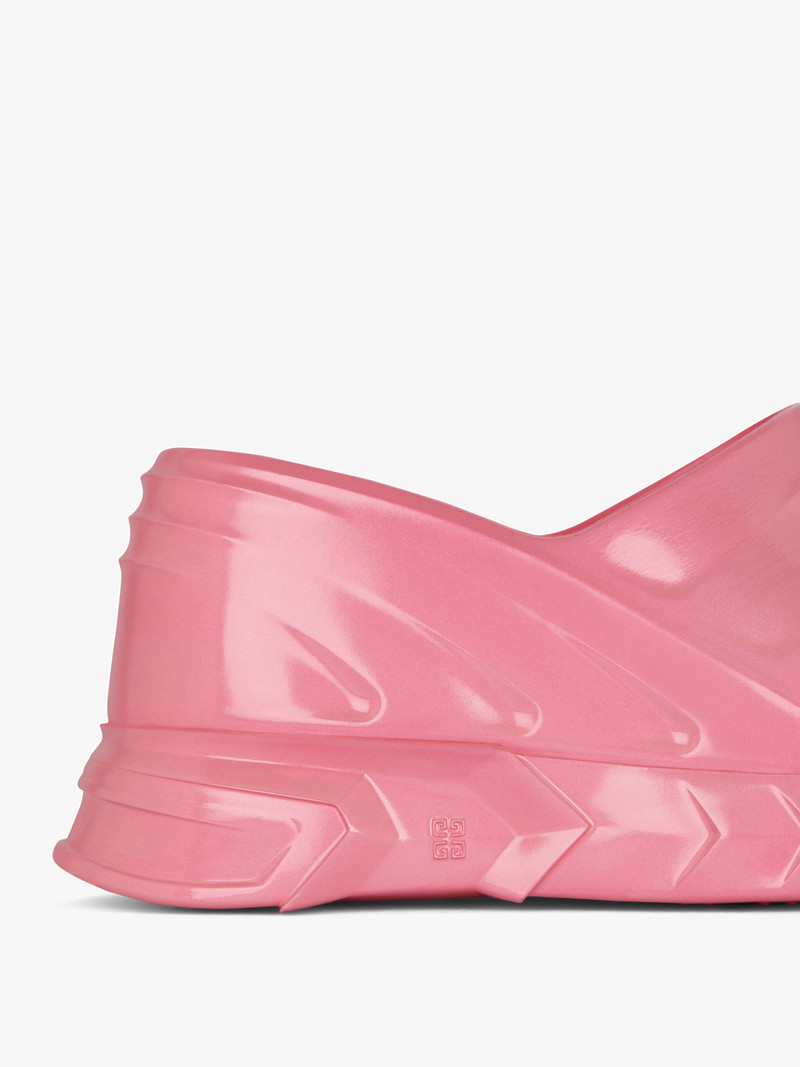 MARSHMALLOW WEDGE SANDALS IN IRIDESCENT RUBBER 7