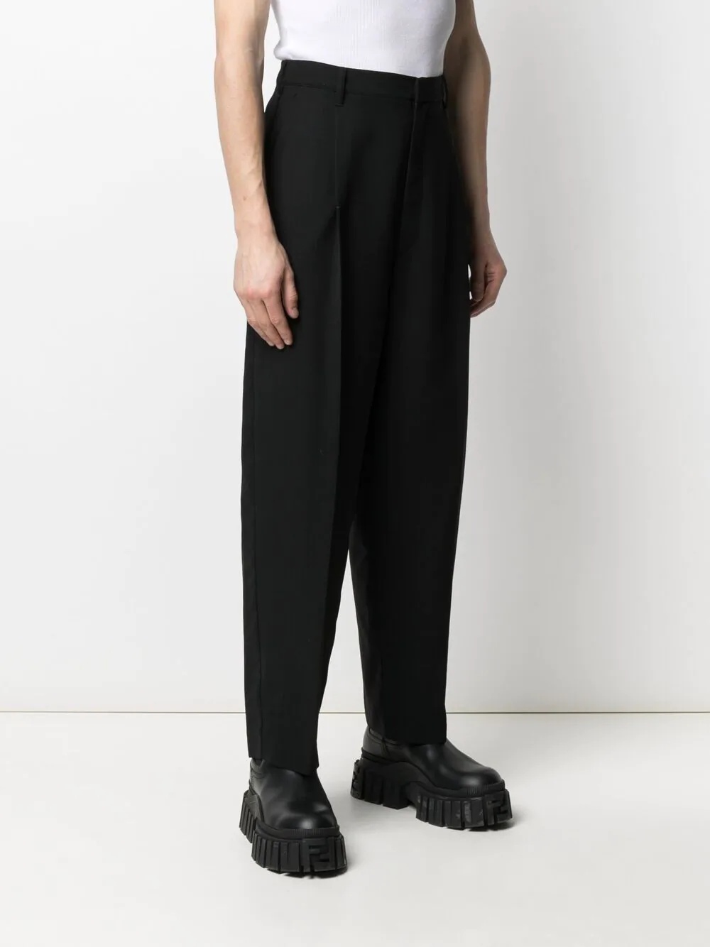 mid-rise tailored trousers - 3