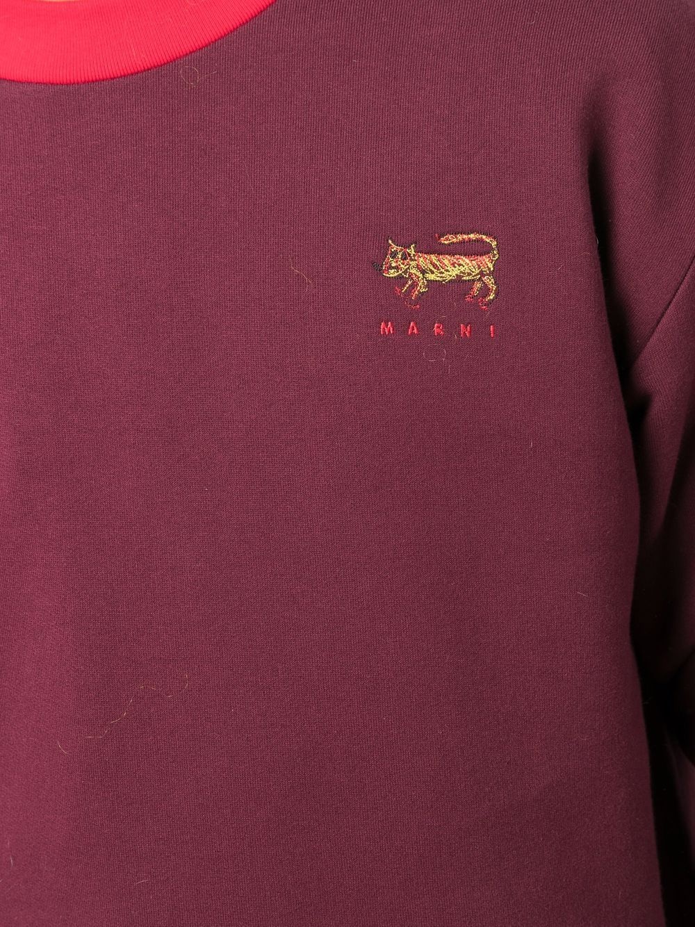 logo-embroidered sweatshirt - 5