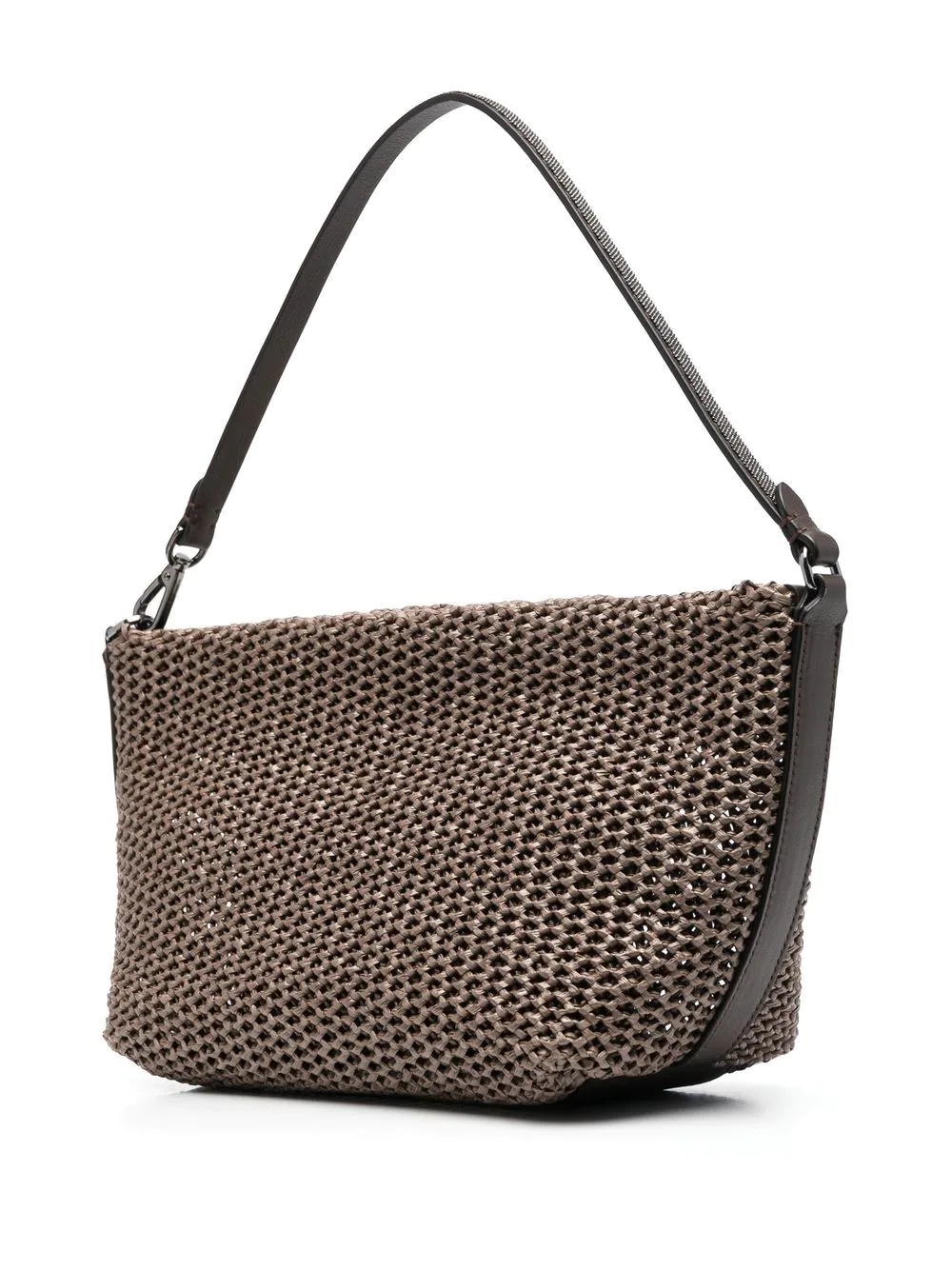 raffia-effect shoulder bag - 4