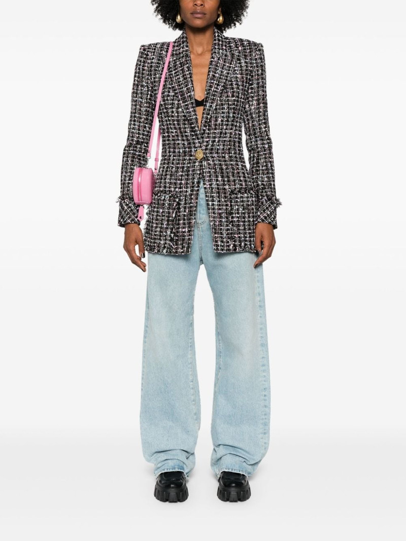 Balmain single-breasted tweed jacket outlook