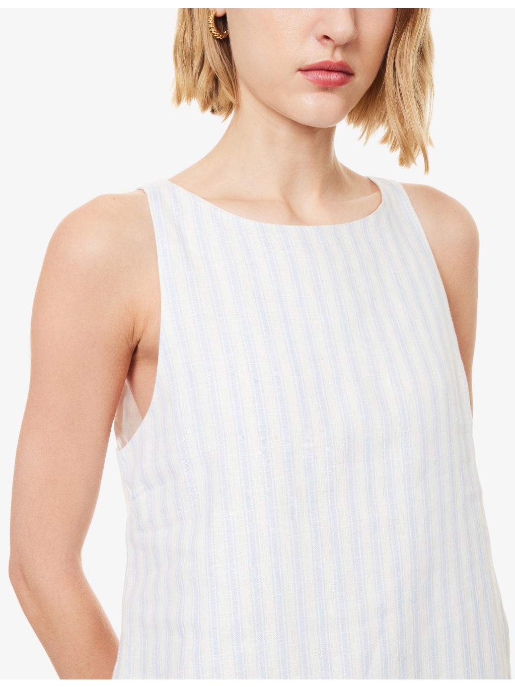 Jessi Sleeveless Linen Mini Dress - 5