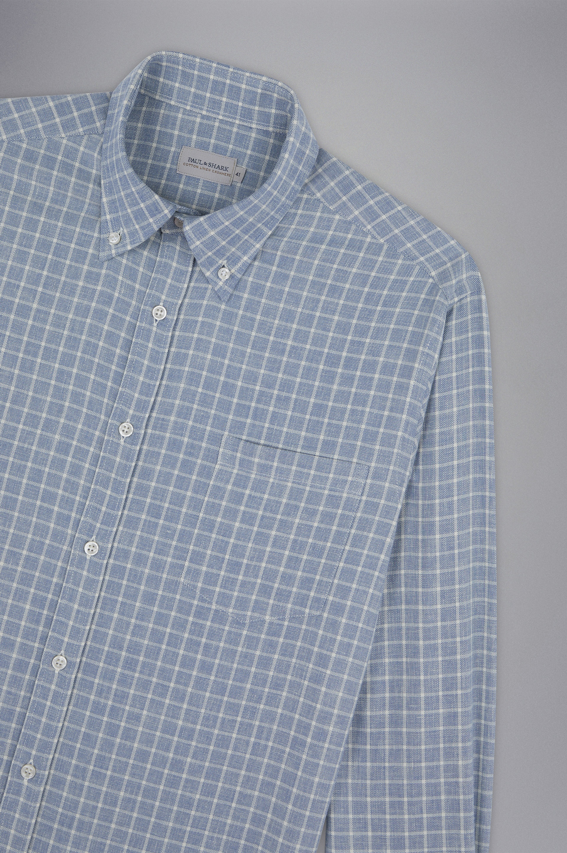 COTTON, LINEN AND CASHMERE SHIRT - 5