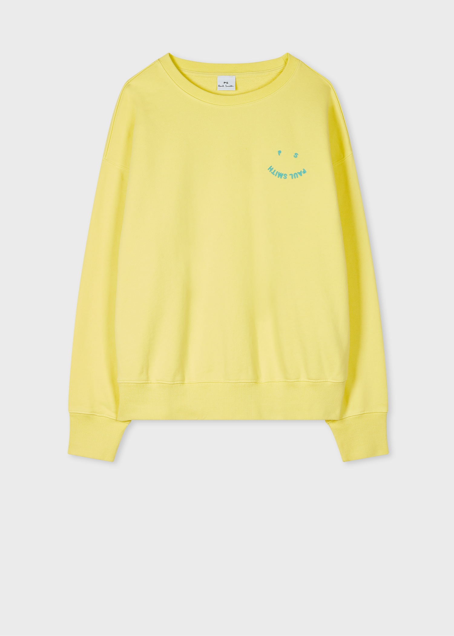 Women's Faded Citrine Cotton 'Happy' Sweatshirt - 2