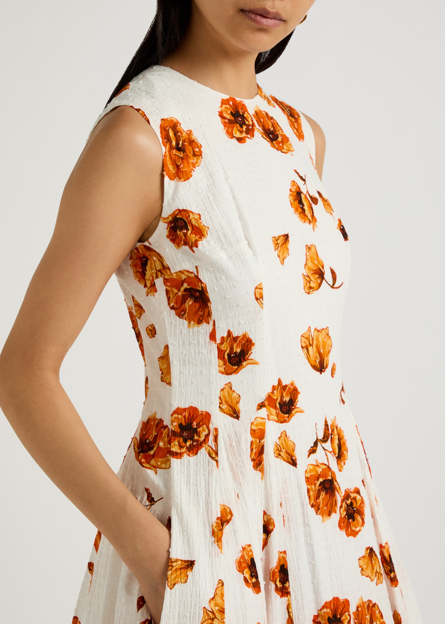 Emilia Wickstead Chelsea Floral-print Seersucker Midi Dress - 5