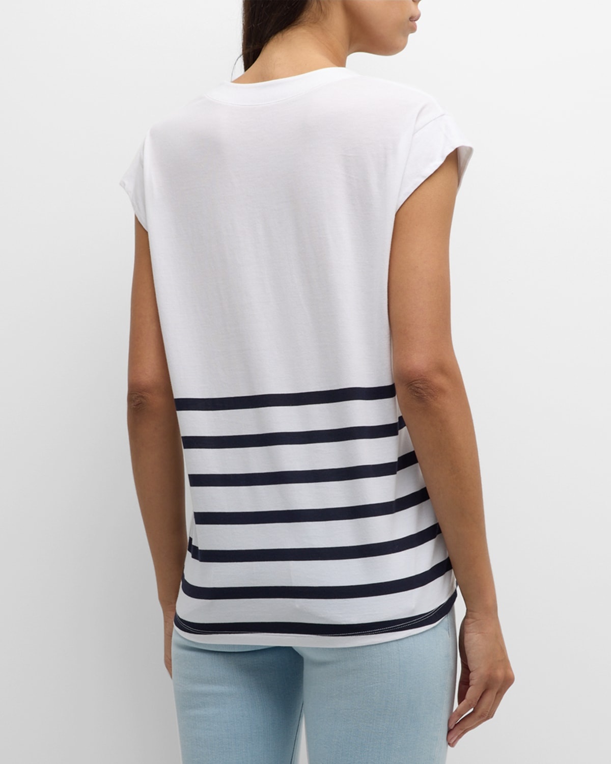 Le Mid Rise V-Neck Tee - 6