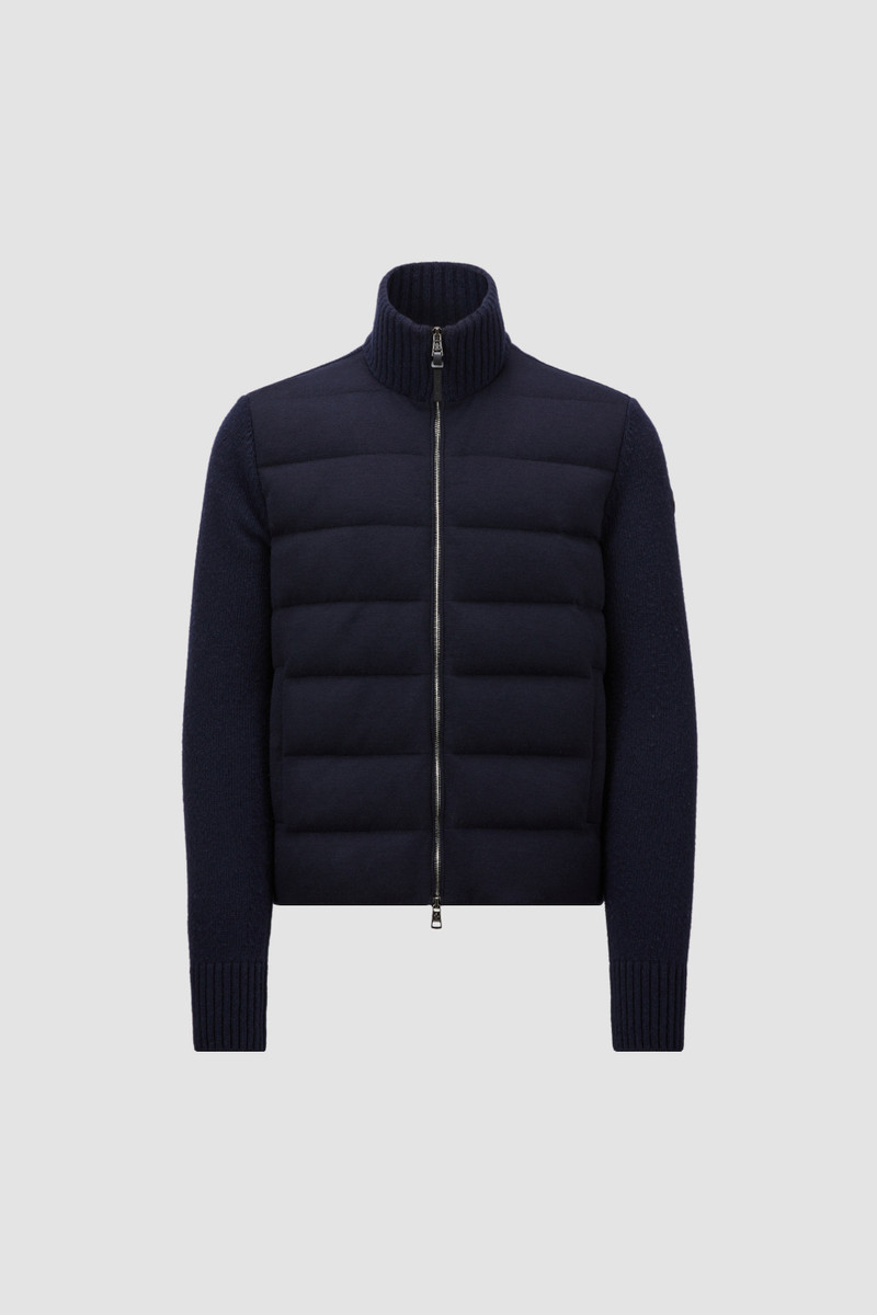 Wool & Cashmere Padded Zip-Up Cardigan - 1